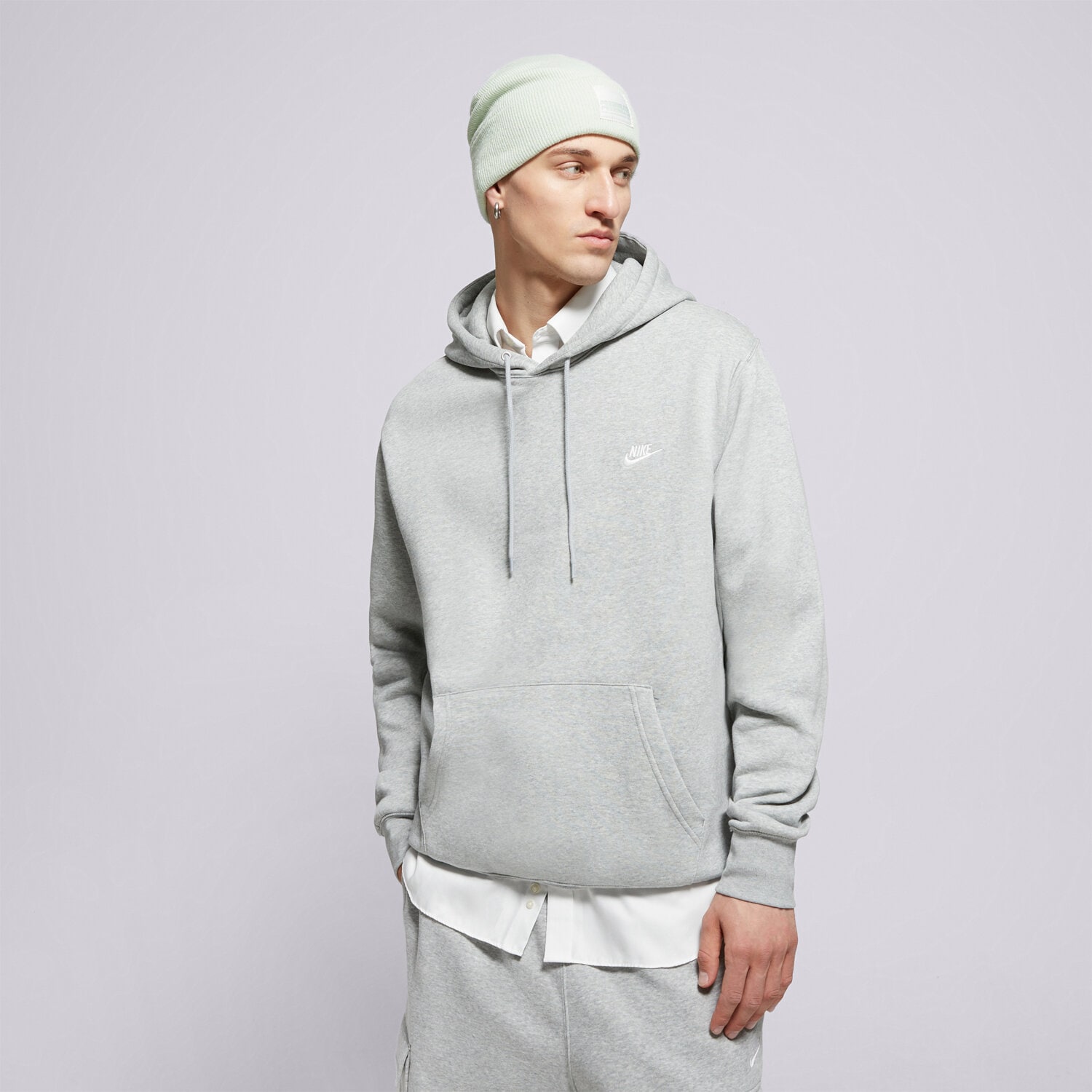 Herren NIKE HOODIE M NK CLUB BB PO HOODIE FN3859-063 Grau