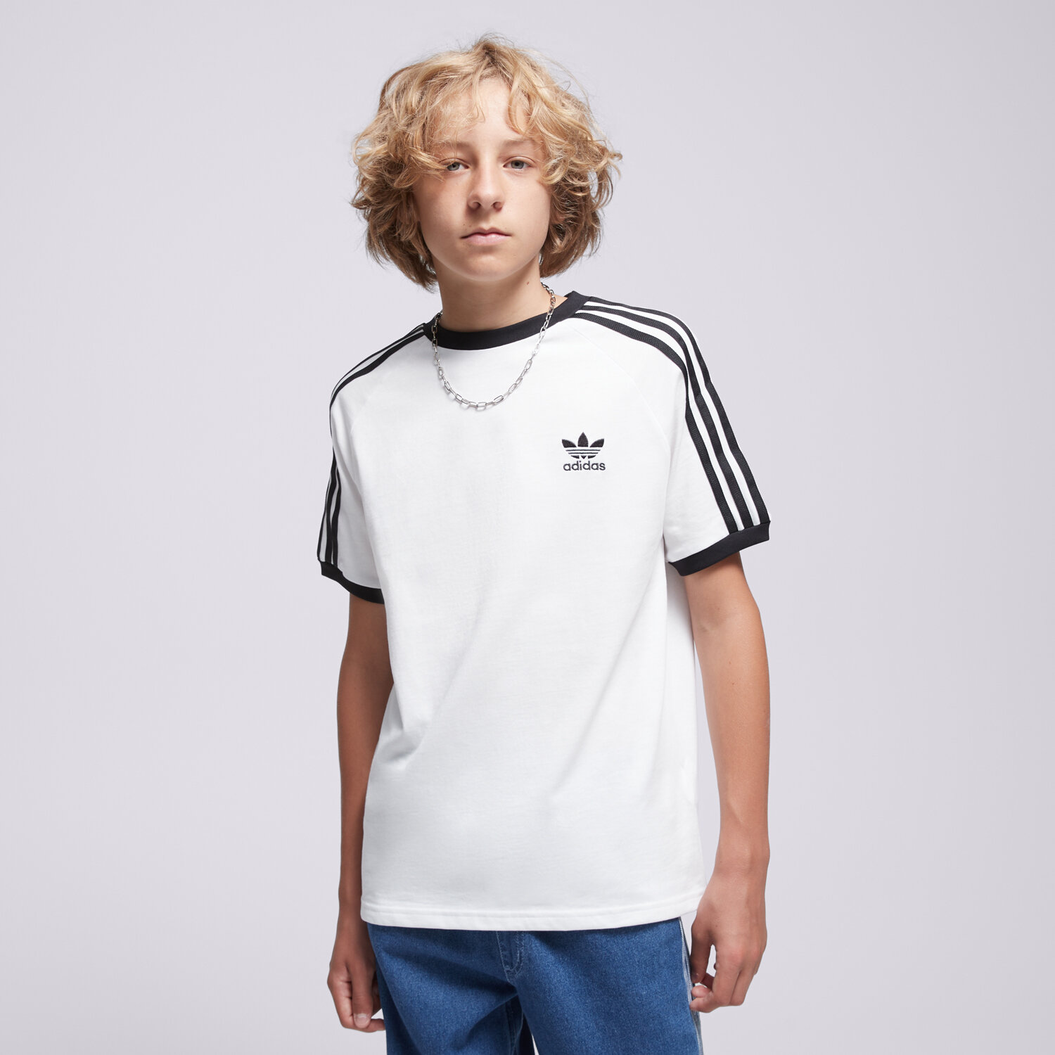 Kinder T-Shirt ADIDAS T-SHIRT 3STRIPES TEE JE0515 Weiß