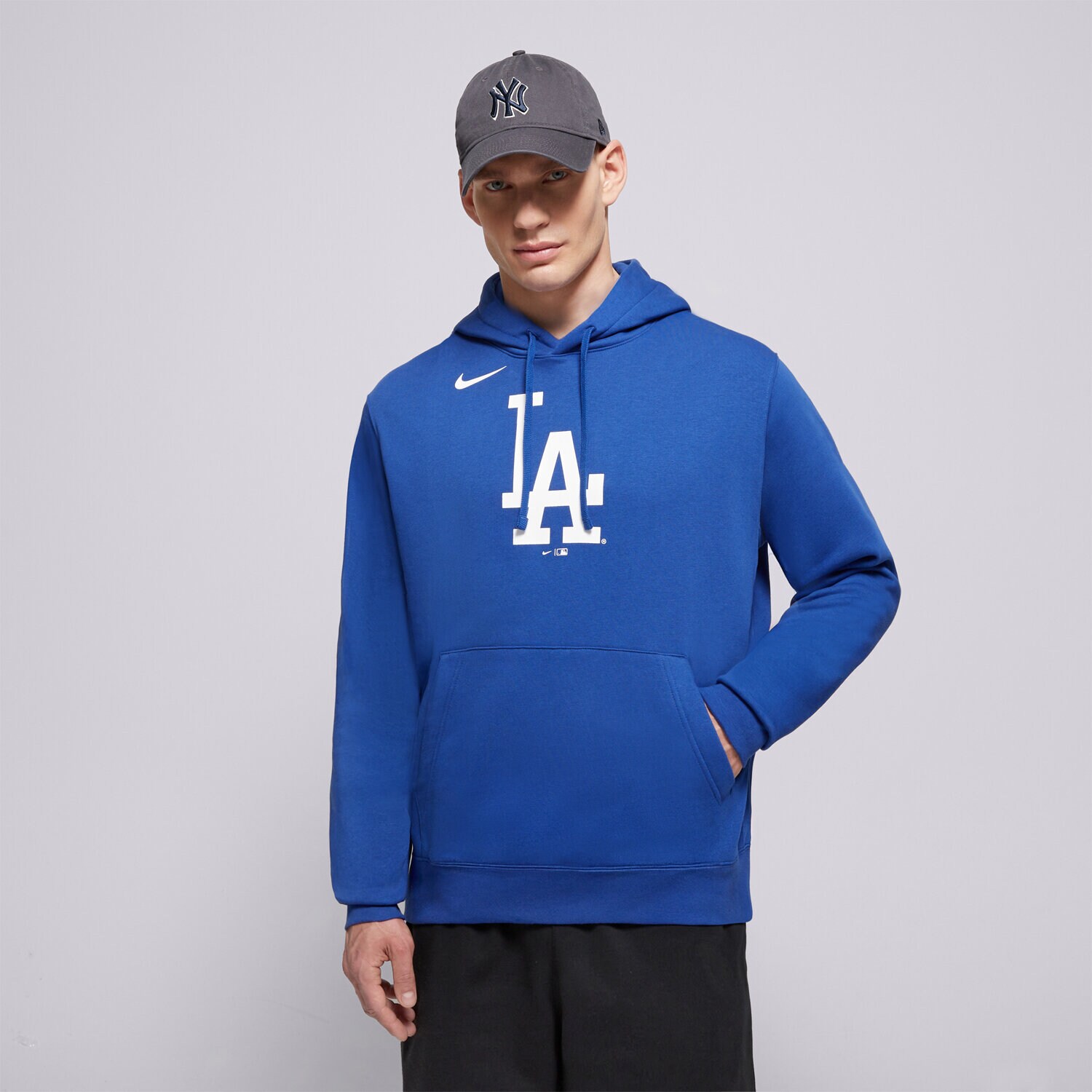 Herren NIKE HOODIE MLB LOGO CLUB FLEECE HOOD LOS ANGELES DODGERS NKDK-4EW-LD-CKX Blau