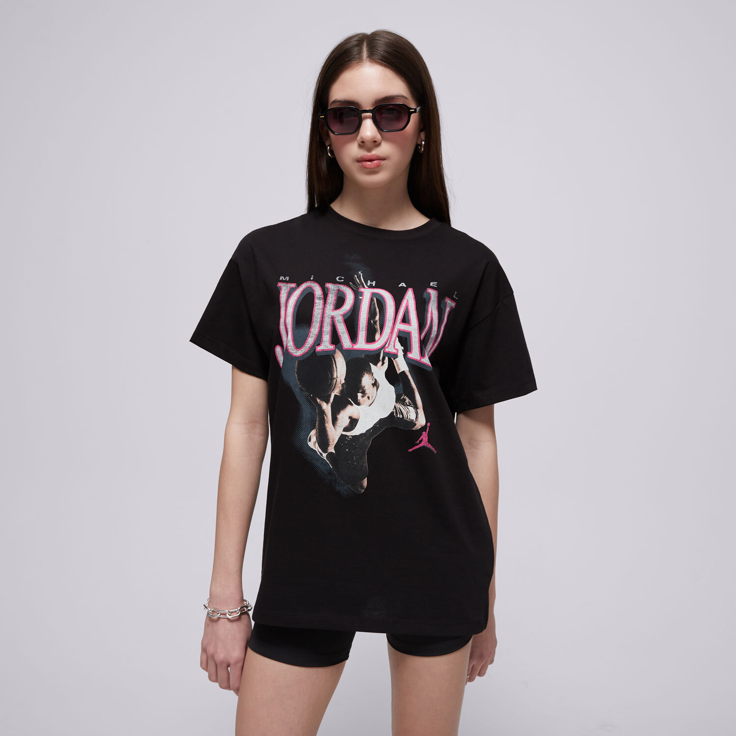Kinder T-Shirt JORDAN T-SHIRT JDG MJ SOAR OVERSIZED TEE GIRL 45D922-023 Schwarz