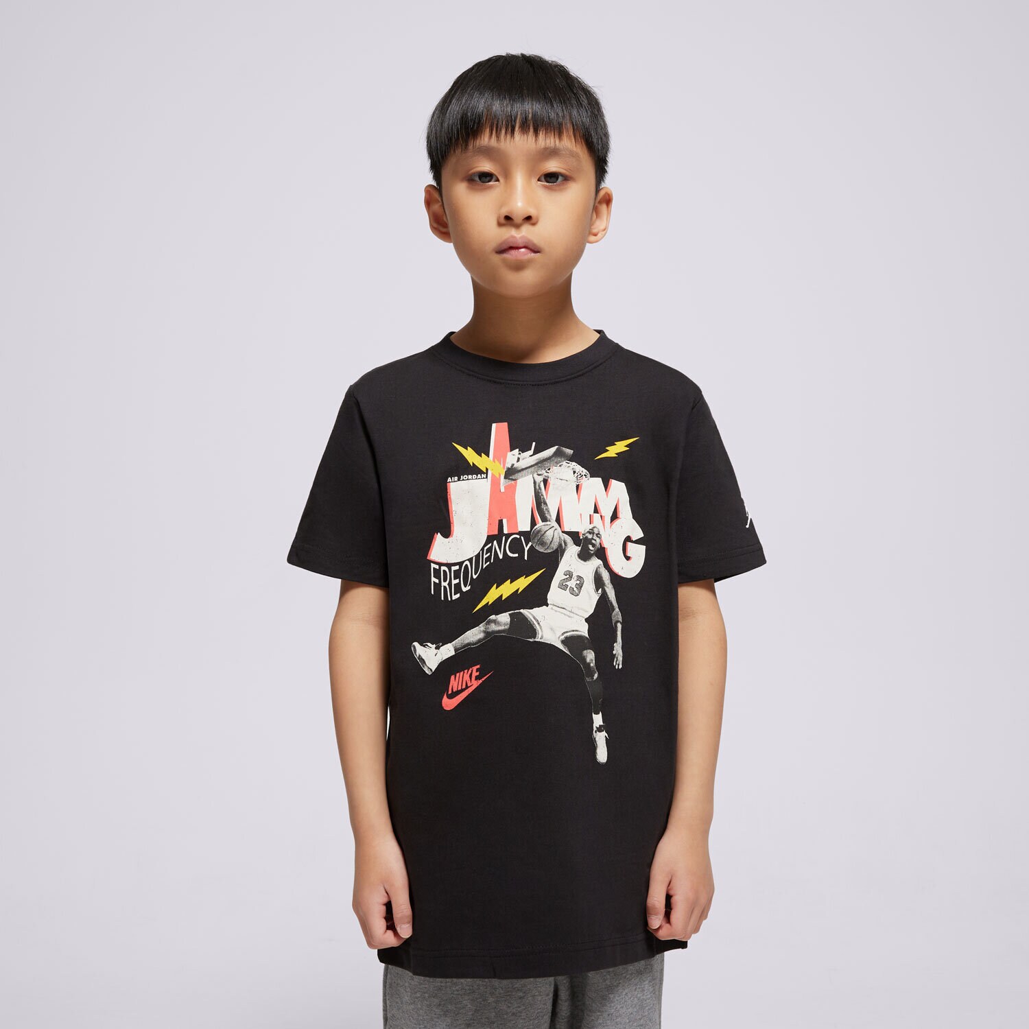 Kinder T-Shirt JORDAN T-SHIRT JDB MJ JAMMING SS TEE BOY 95D819-023 Schwarz