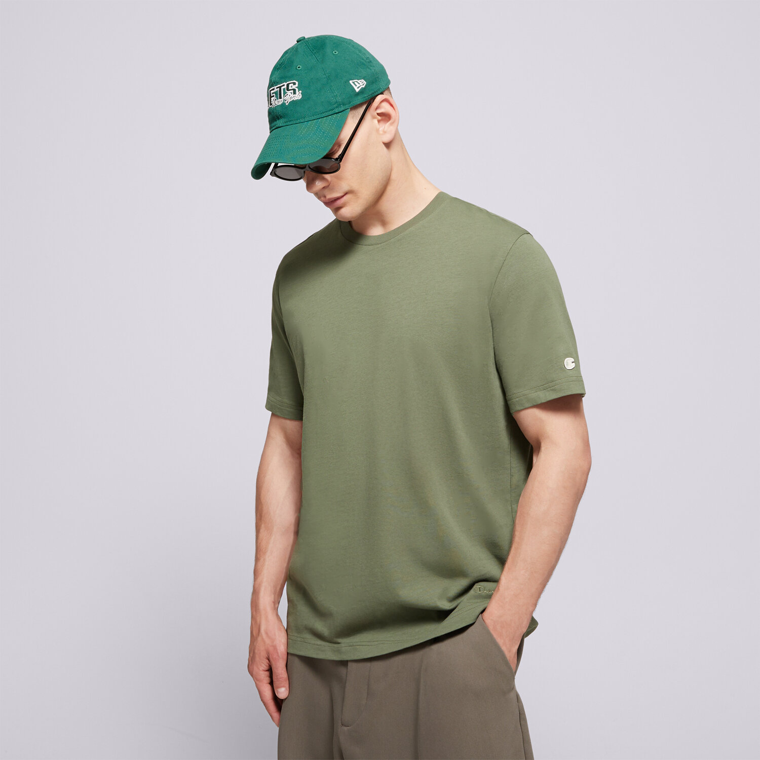 Herren T-Shirt CHAMPION T-SHIRT SS TEE 220425 GS128 Khaki