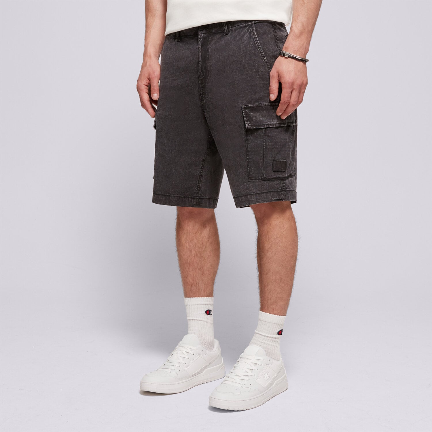 Herren Shorts CHAMPION SHORTS WOVEN CARGO SHORT 220751 KK001 Schwarz