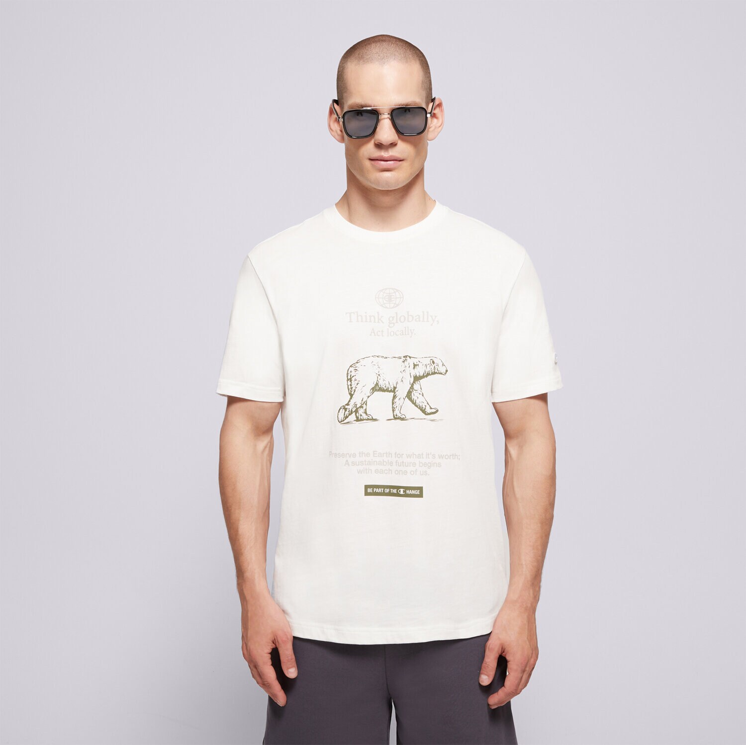 Herren T-Shirt CHAMPION T-SHIRT SS TEE 220757 WW048 Weiß