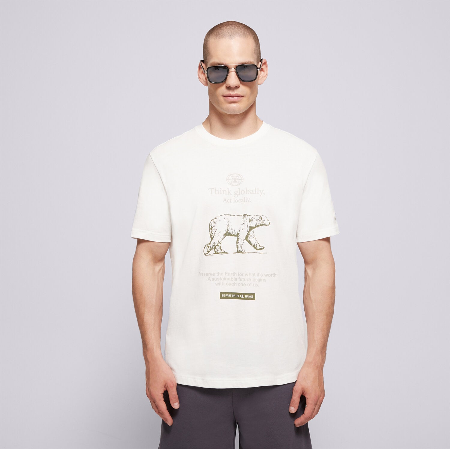 Herren T-Shirt CHAMPION T-SHIRT SS TEE 220757 WW048 Weiß