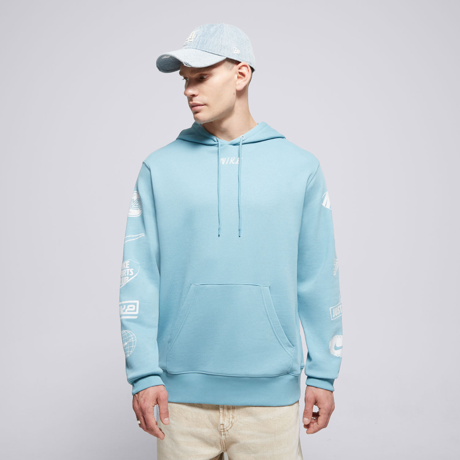 Herren NIKE HOODIE M NK CLUB FT HOODIE CYCLE GX HJ2508-464 Blau
