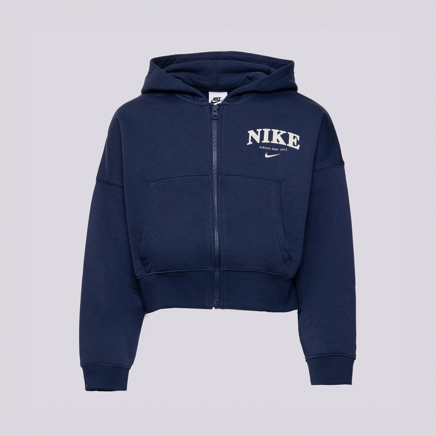 Kinder NIKE SWEATSHIRT MIT REIßVERSCHLUSS   G NSW FLC FZ HOODIE GIR FD0887-410 Dunkelblau