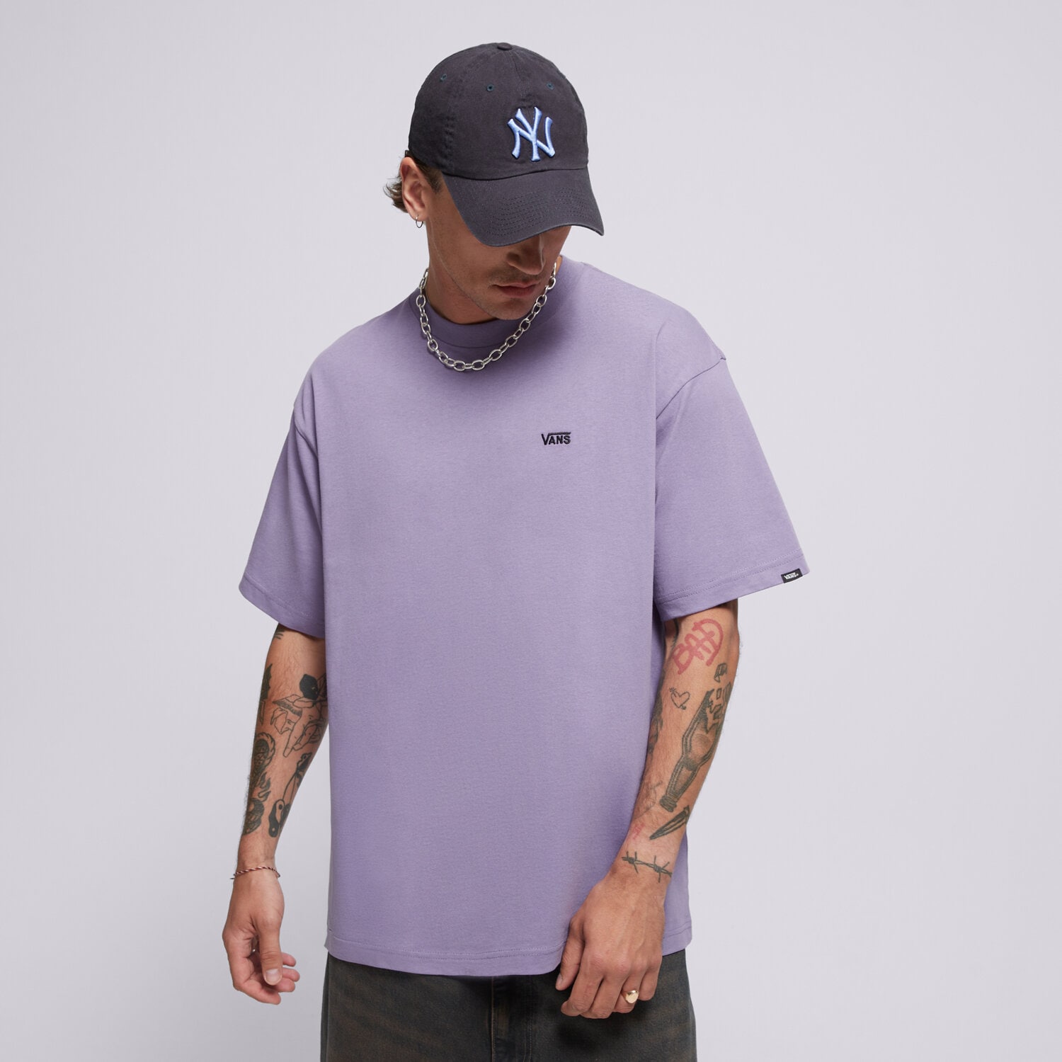 Herren T-Shirt VANS T-SHIRT LEFT CHEST II LOOSE SS VN000P1P6PH1 Violet