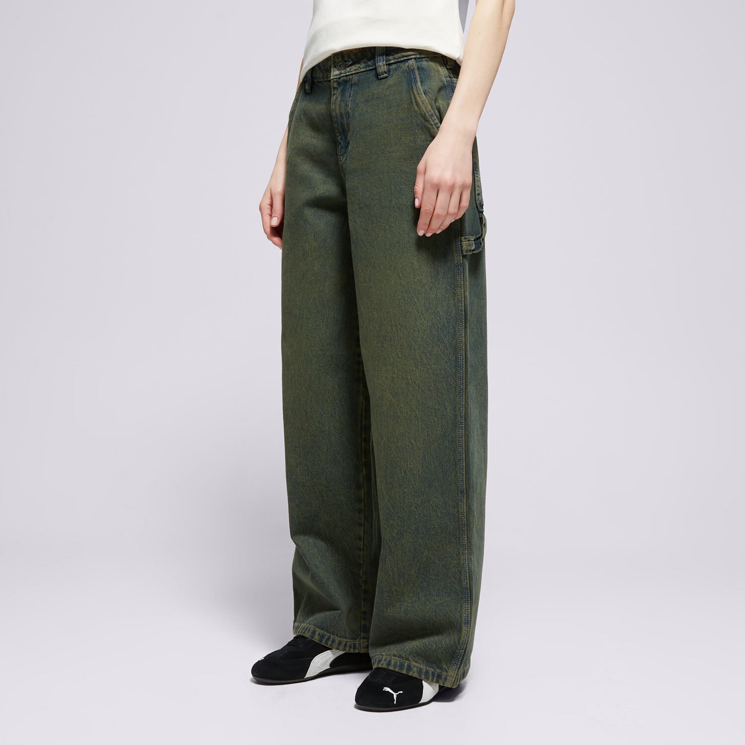 Damen Hosen DICKIES HOSE X LOOSE DENIM CARPENTER PANT W DK0A4Z6SK571 Grün