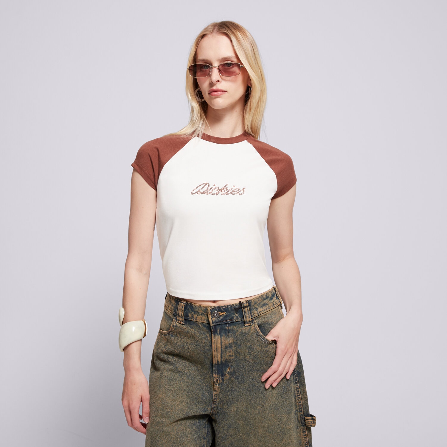 Damen T-Shirt DICKIES TANK DICKIES ROPE SS TEE W DK0A4Z8MK471 Braun