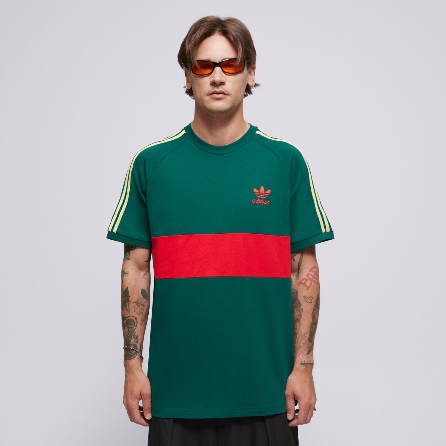 Herren T-Shirt ADIDAS T-SHIRT 3S PANEL TEE JD4277 Grün