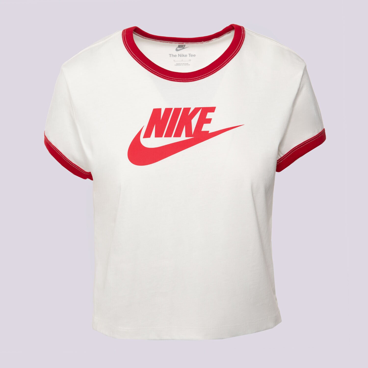 Damen T-Shirt NIKE T-SHIRT W NSW SS RINGER TEE VNTG RUN IF4072-133 creme