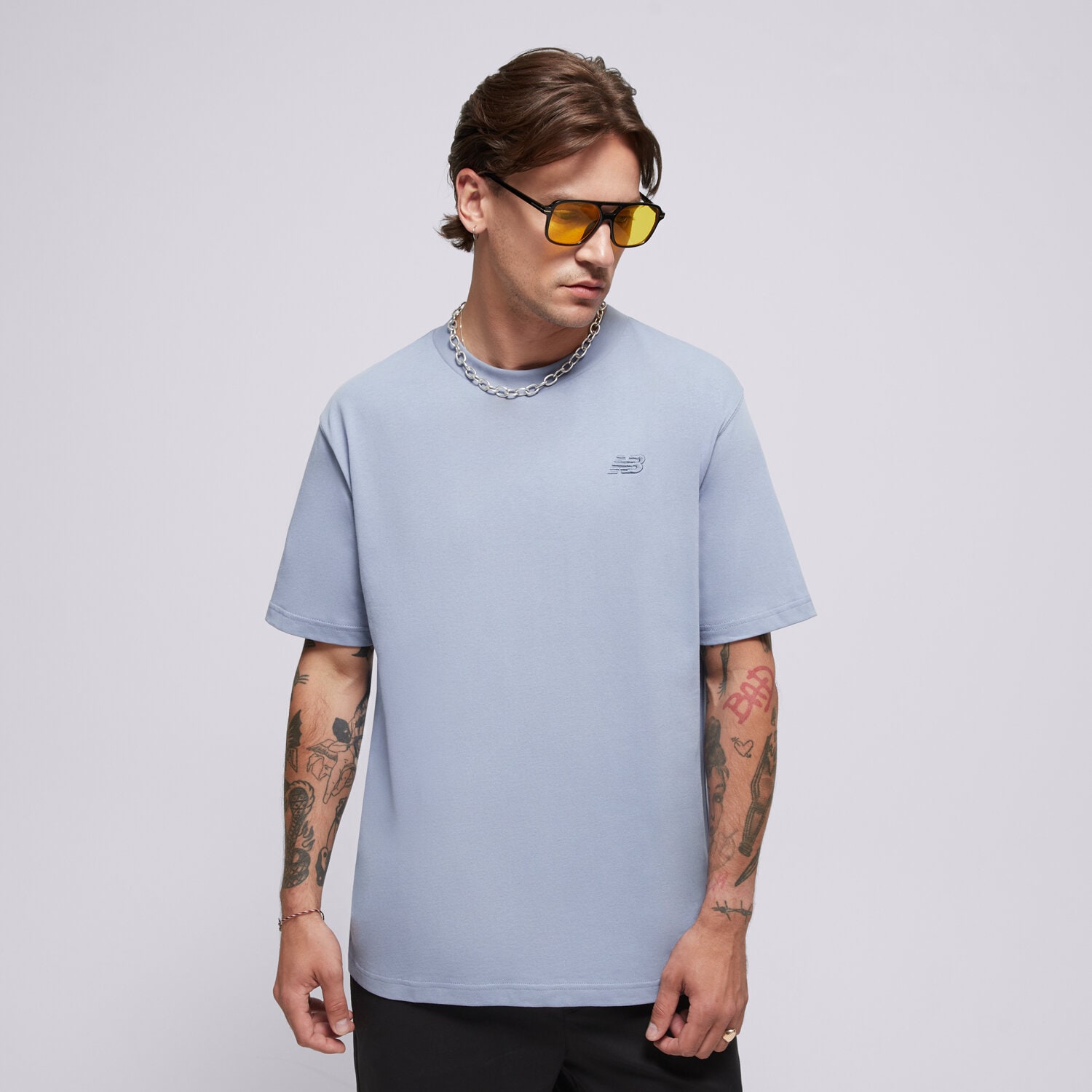 Herren T-Shirt NEW BALANCE T-SHIRT ATHLETICS COTTON T-SHIRT MT41533DUS Blau
