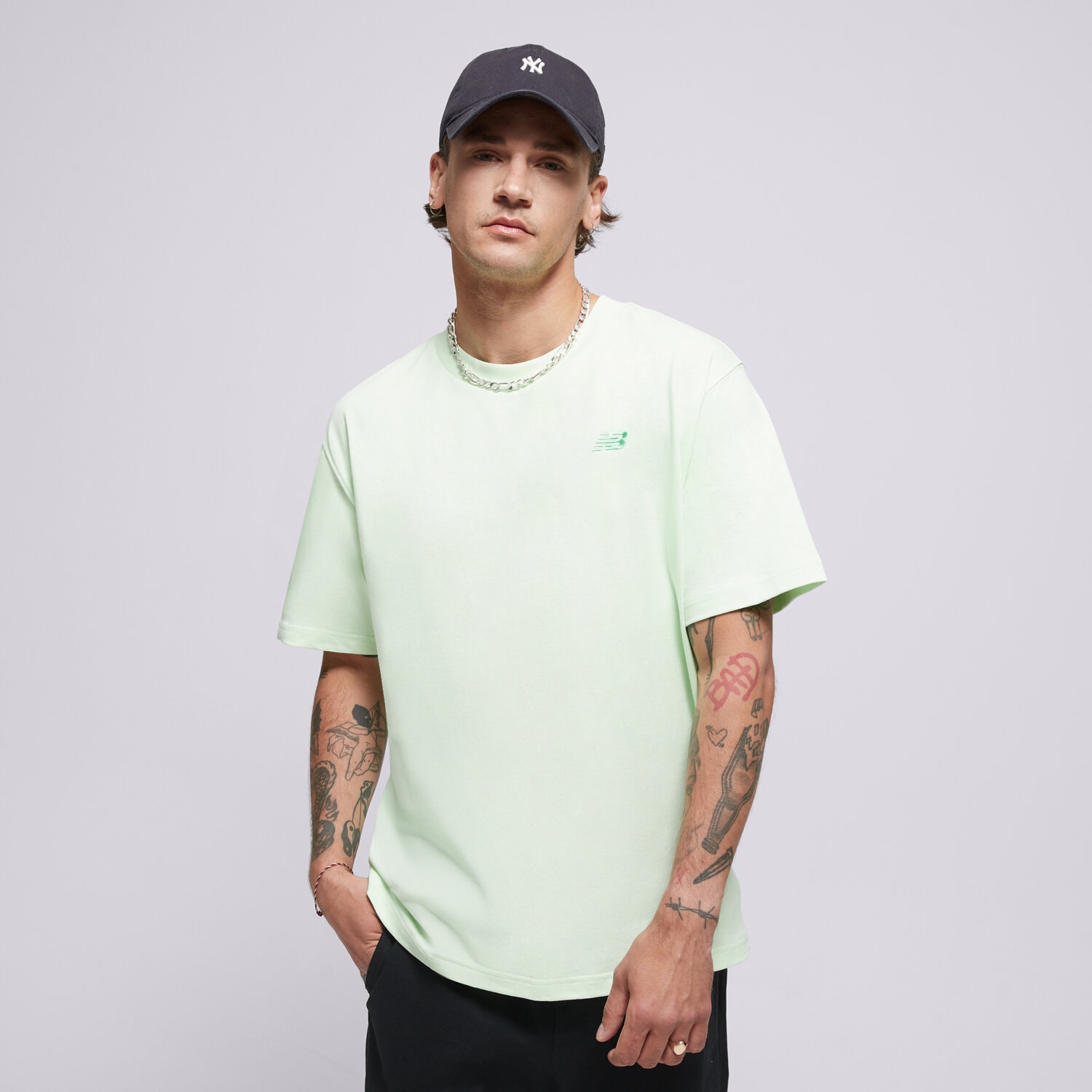 Herren T-Shirt NEW BALANCE T-SHIRT ATHLETICS COTTON T-SHIRT MT41533MEW Grün