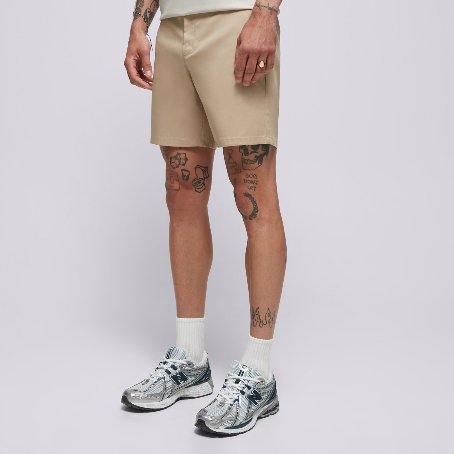Herren Shorts NEW BALANCE SHORTS ATHLETICS STANDARD SHORT 7" MS51583SOT Beige