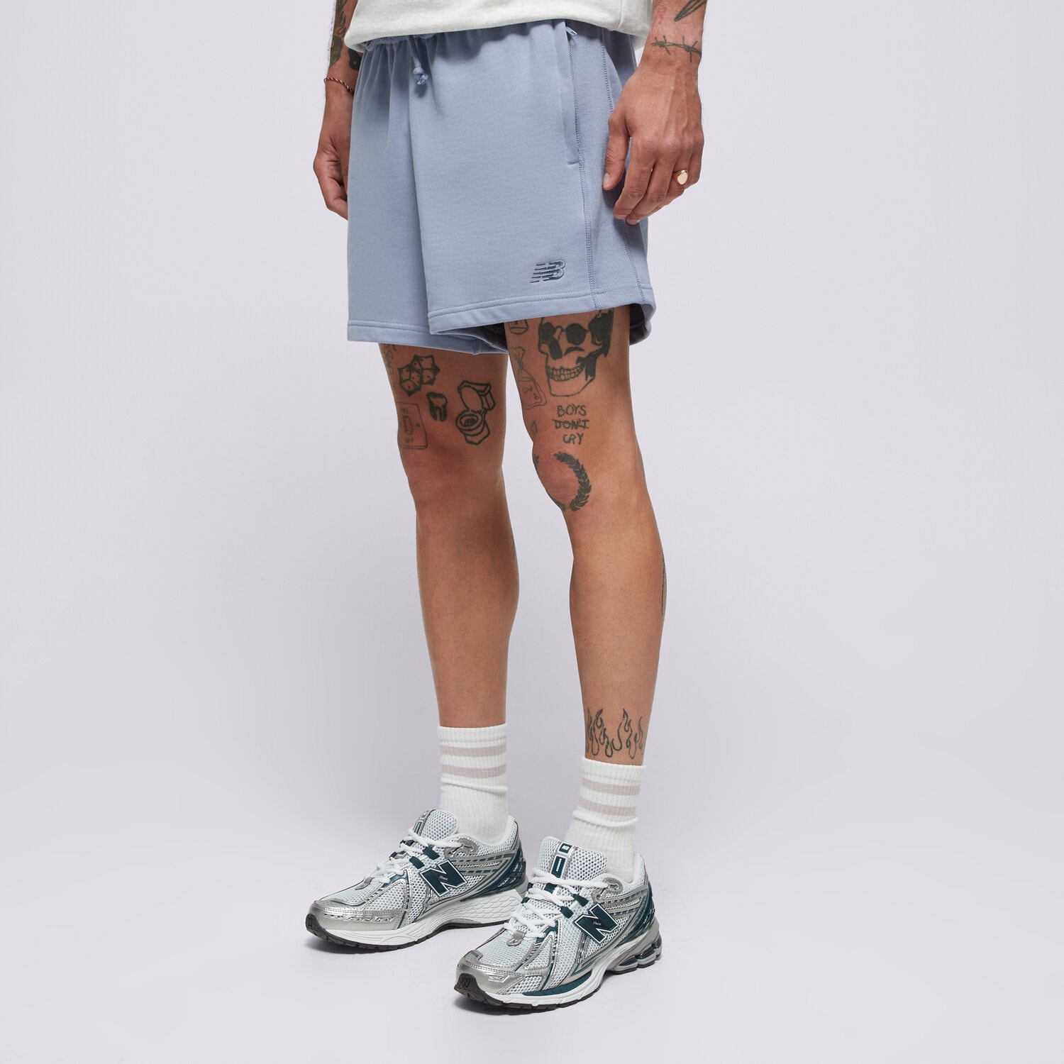 Herren Shorts NEW BALANCE SHORTS ATHLETICS FRENCH TERRY SHORT 5" MS41511DUS Blau