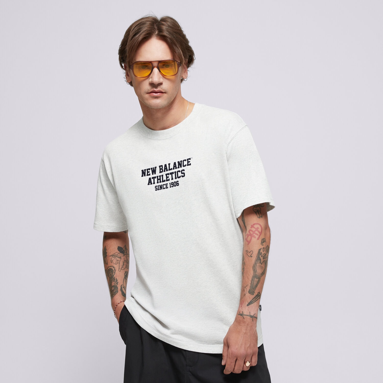 Herren T-Shirt NEW BALANCE T-SHIRT VARSITY GRAPHIC T-SHIRT MT51526AHH Grau