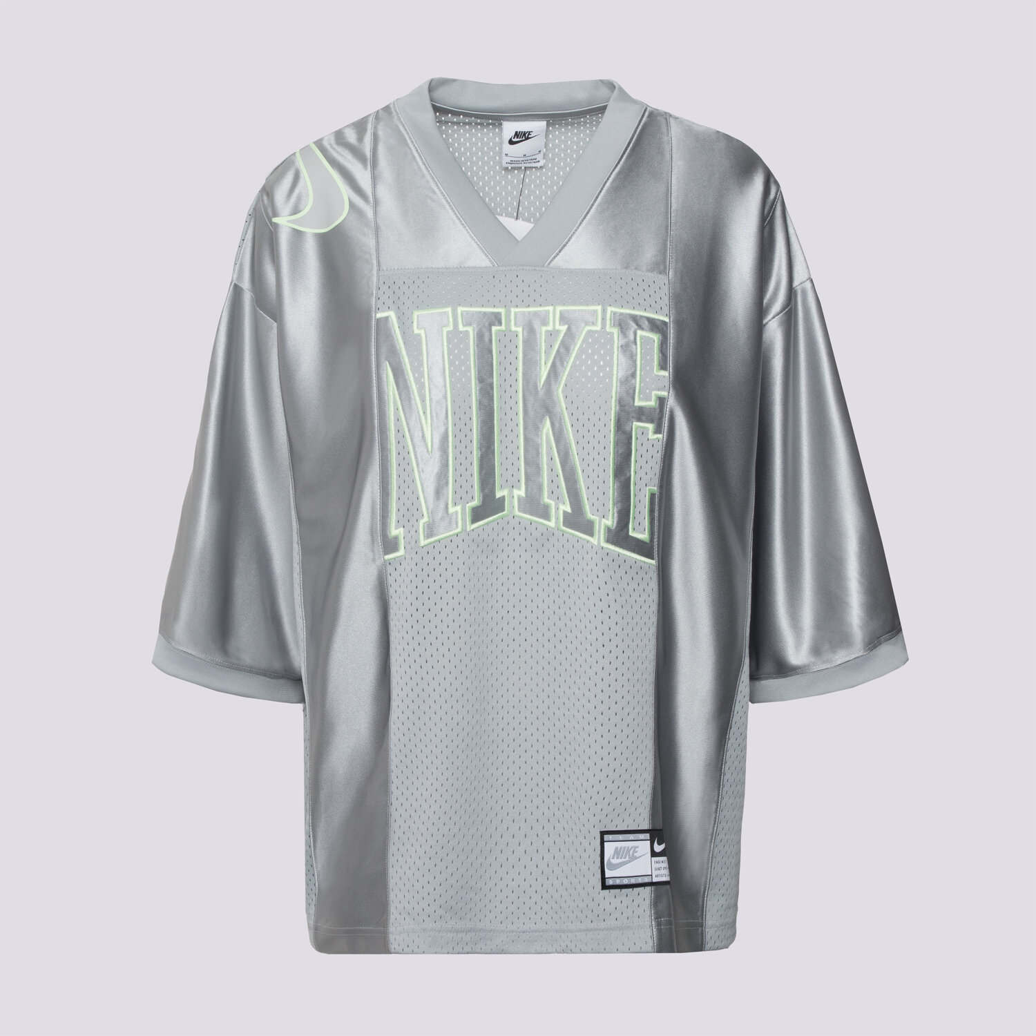 Damen T-Shirt NIKE T-SHIRT W NSW STREET SS GX JRSY TOP HJ0280-077 Silber