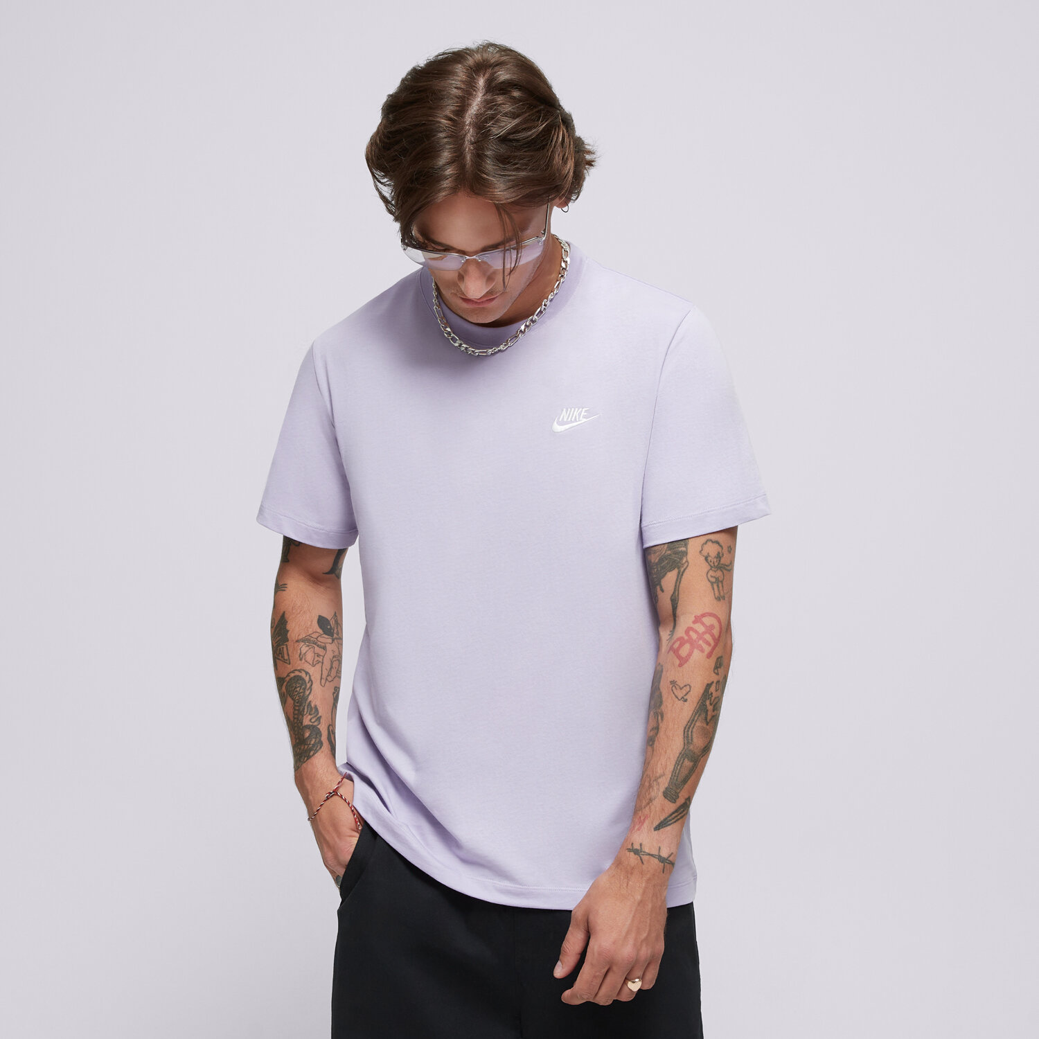 Herren T-Shirt NIKE T-SHIRT M NSW CLUB TEE AR4997-515 Violet