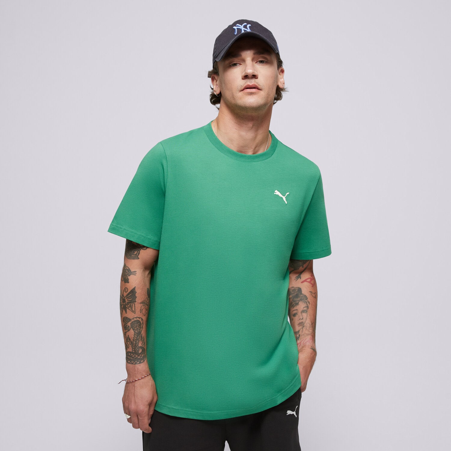 Herren T-Shirt PUMA T-SHIRT WARDROBE ESS TEE 629644 86 Grün