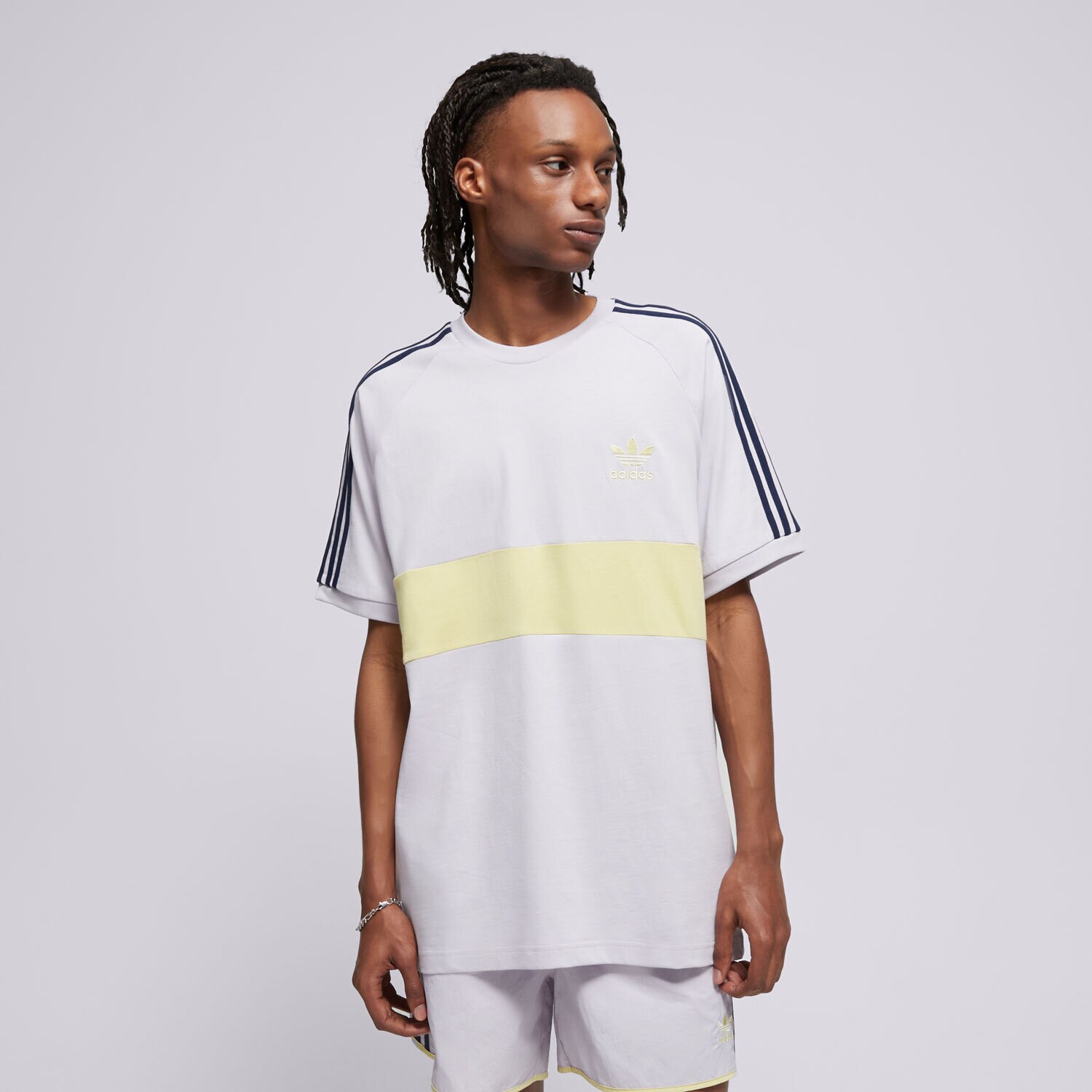 Herren T-Shirt ADIDAS T-SHIRT 3S PANEL TEE JD4278 Violet