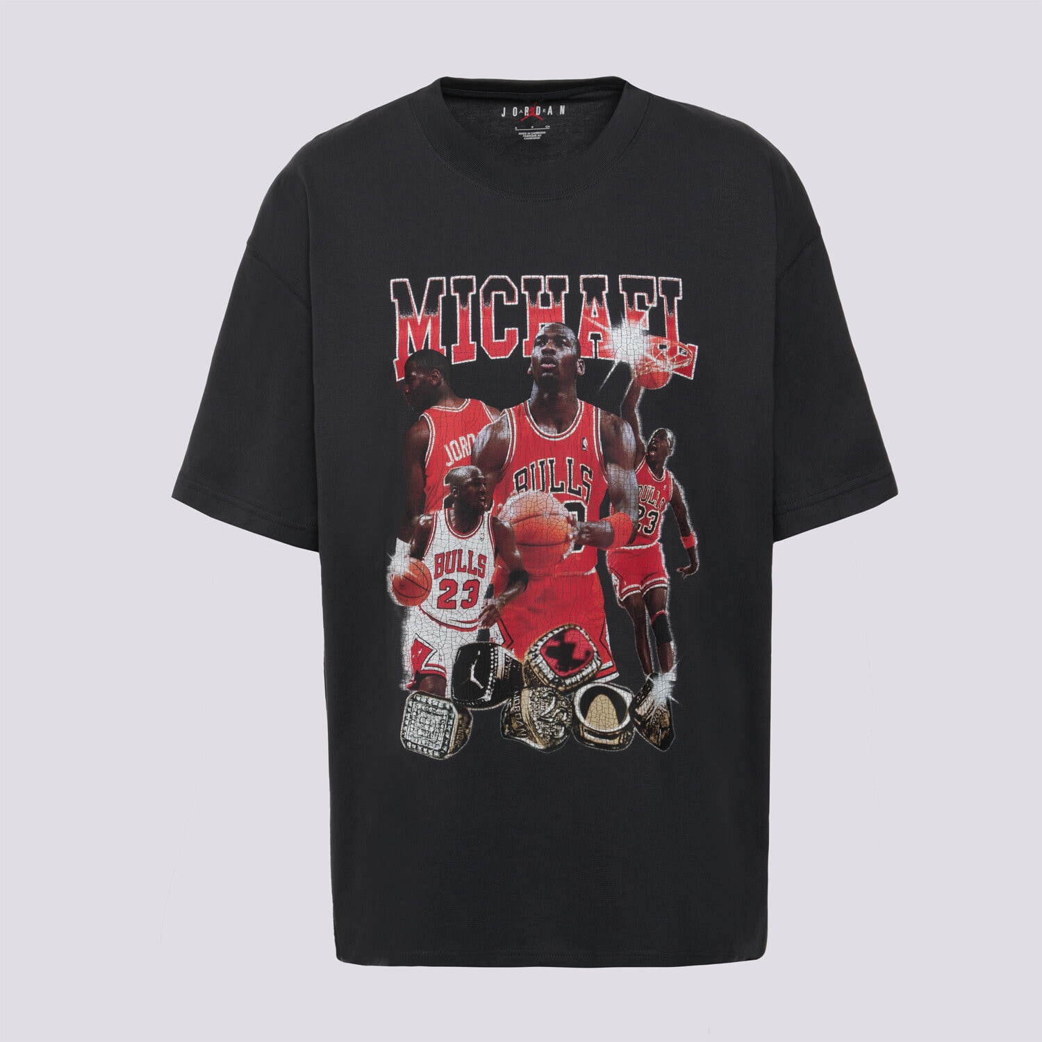 Damen T-Shirt JORDAN T-SHIRT W J SS OS GFX TEE MIXTAPE HJ0190-045 Schwarz