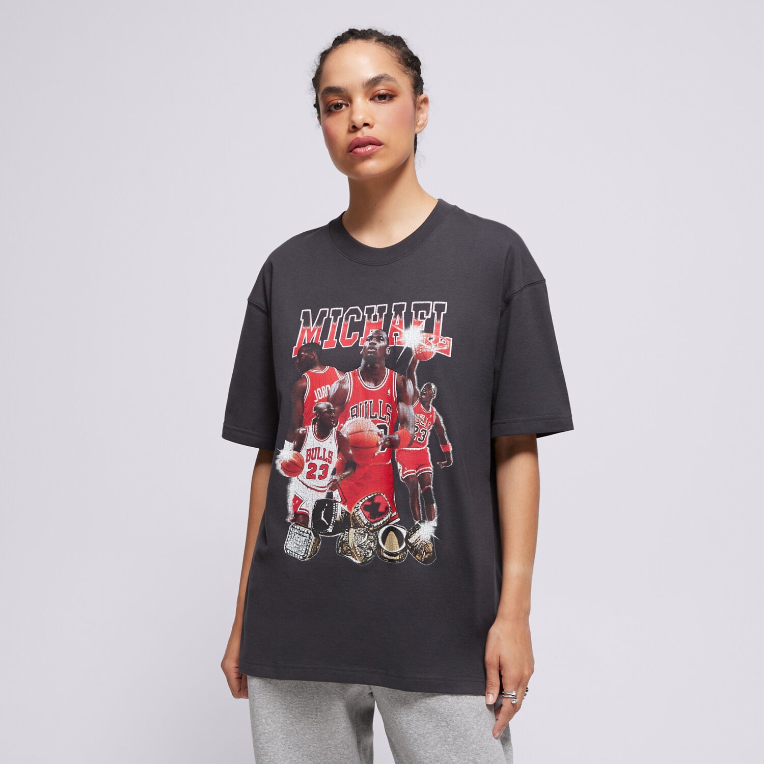 Damen T-Shirt JORDAN T-SHIRT W J SS OS GFX TEE MIXTAPE HJ0190-045 Schwarz