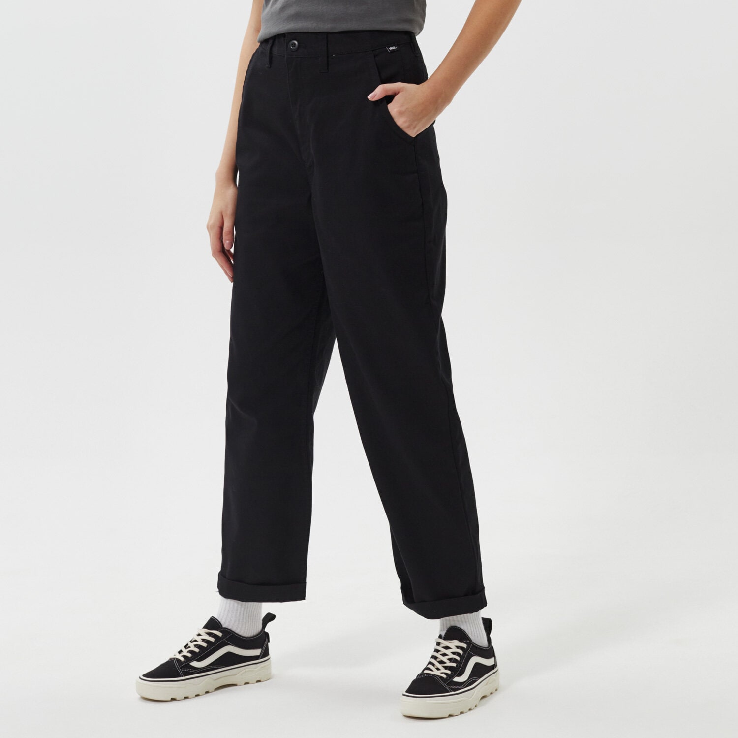 Damen Hosen VANS HOSE AUTHENTIC WMN CHINO VN0A5JOHBLK1 Schwarz