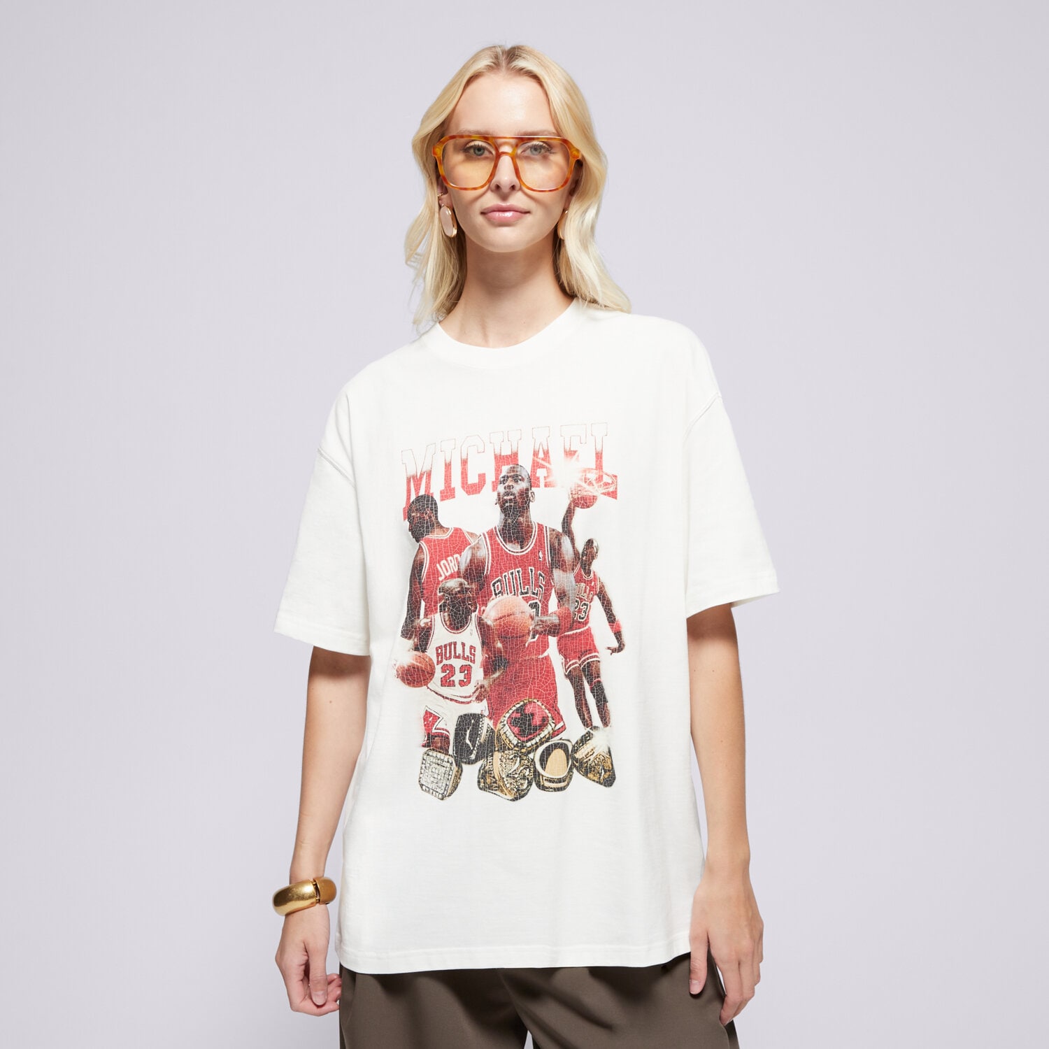 Damen T-Shirt JORDAN T-SHIRT W J SS OS GFX TEE MIXTAPE HJ0190-133 creme
