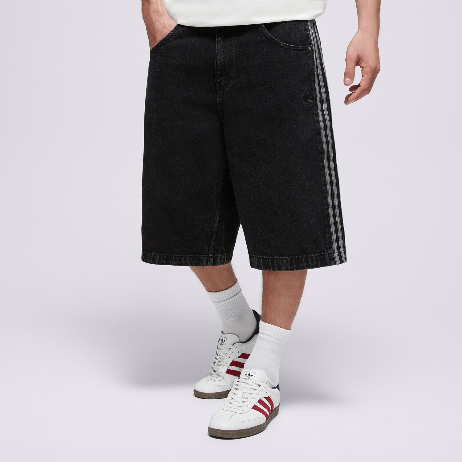Herren Shorts ADIDAS SHORTS ADICOLOR DENIM FIREBIRD SHORTS JC6719 Schwarz