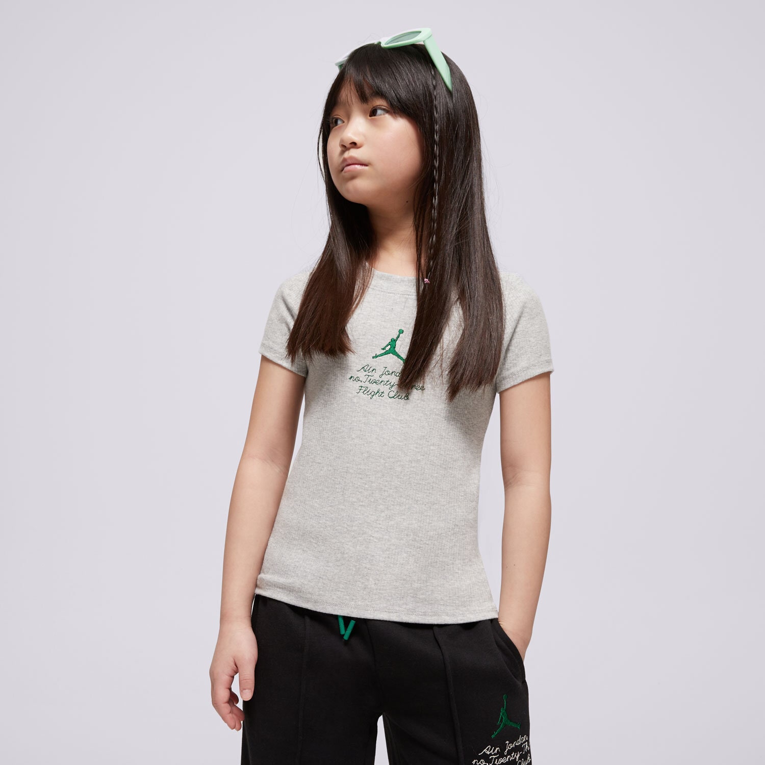 Kinder T-Shirt JORDAN T-SHIRT JDG COURT OF LEGENDS RIBBED TE GIRL 45D703-G2H Grau