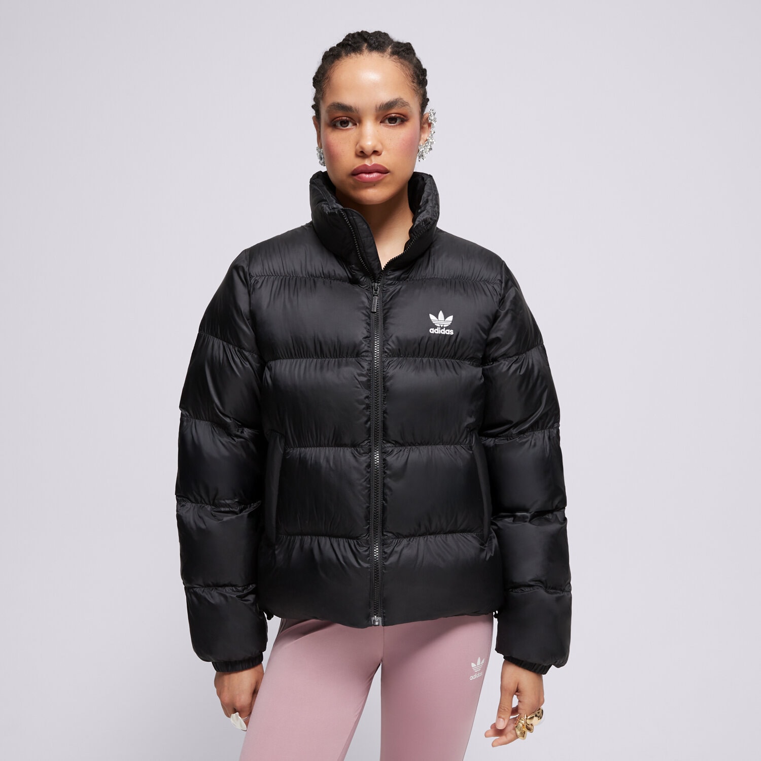 Damen Winterjacke ADIDAS DAUNENJACKE SHORT PUFFER JD0420 Schwarz