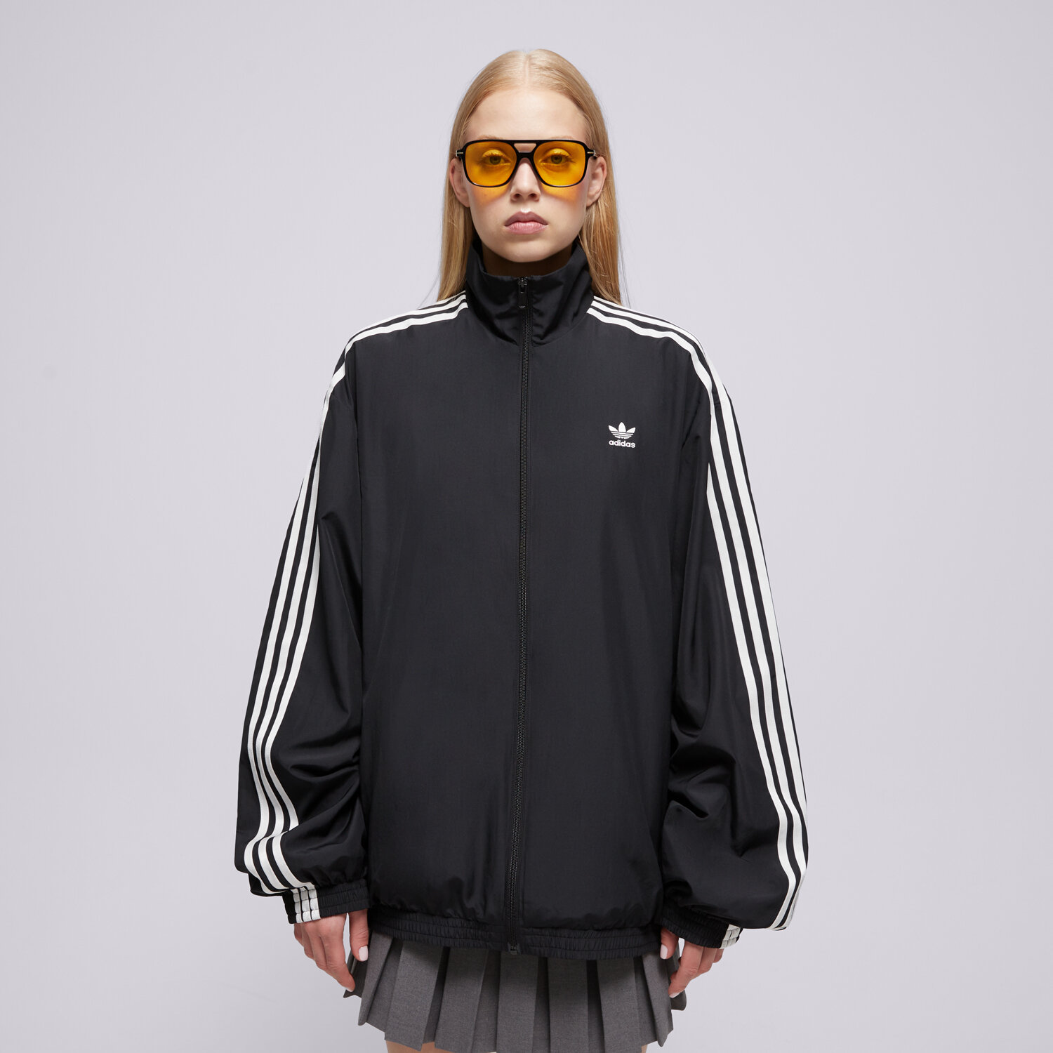 Damen ADIDAS SWEATSHIRT MIT REIßVERSCHLUSS FB OS TT JD3392 Schwarz