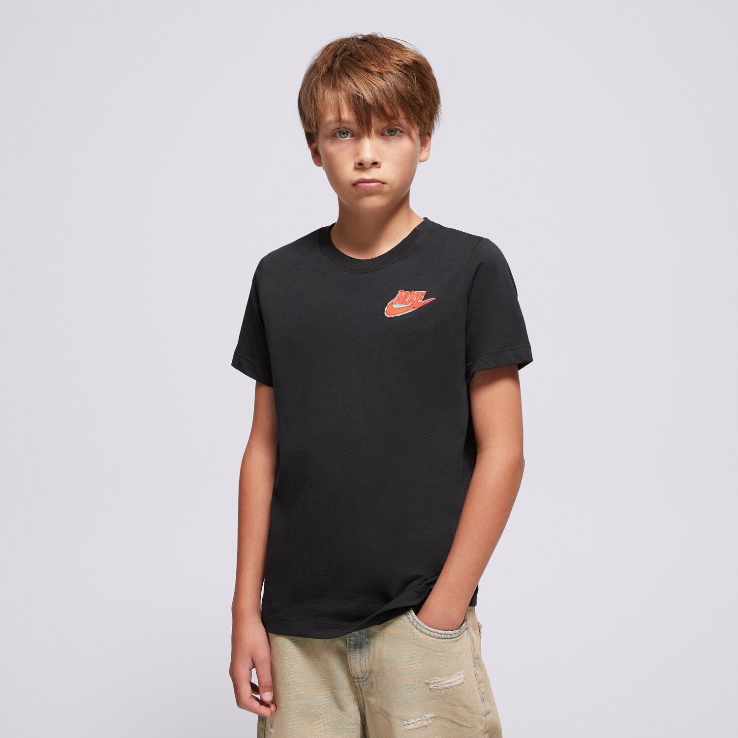 Kinder T-Shirt NIKE T-SHIRT K NSW TEE BOXY MULTI SPORT BOY HV5212-010 Schwarz