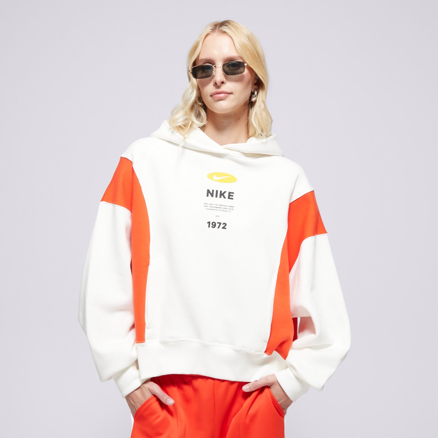 Damen NIKE HOODIE W NSW PHNX FLC REMIX OOS HDY IH8516-133 creme