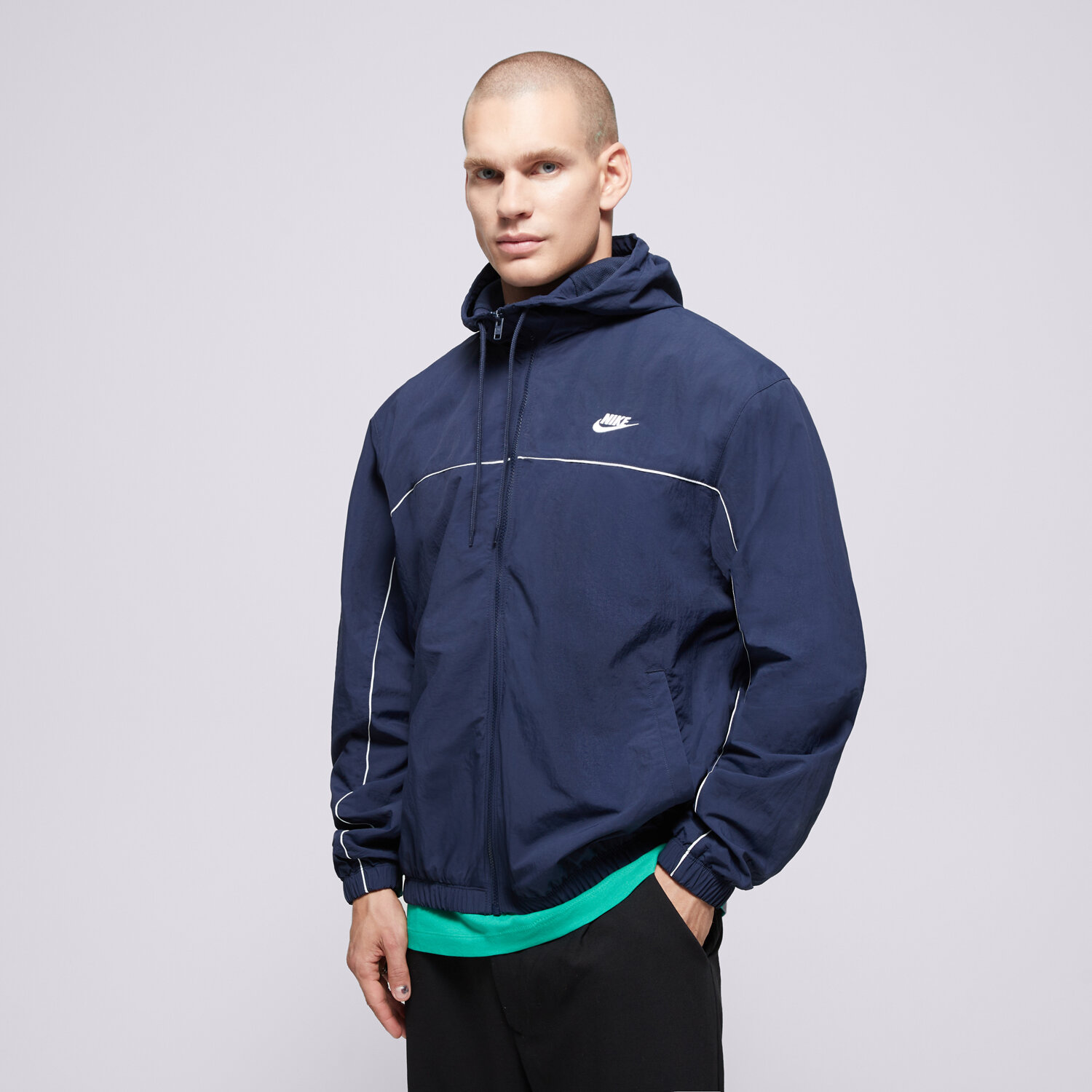 Herren Übergangsjacke NIKE JACKE M NK CLUB ATHLETE HD JACKET HJ2012-451 Dunkelblau