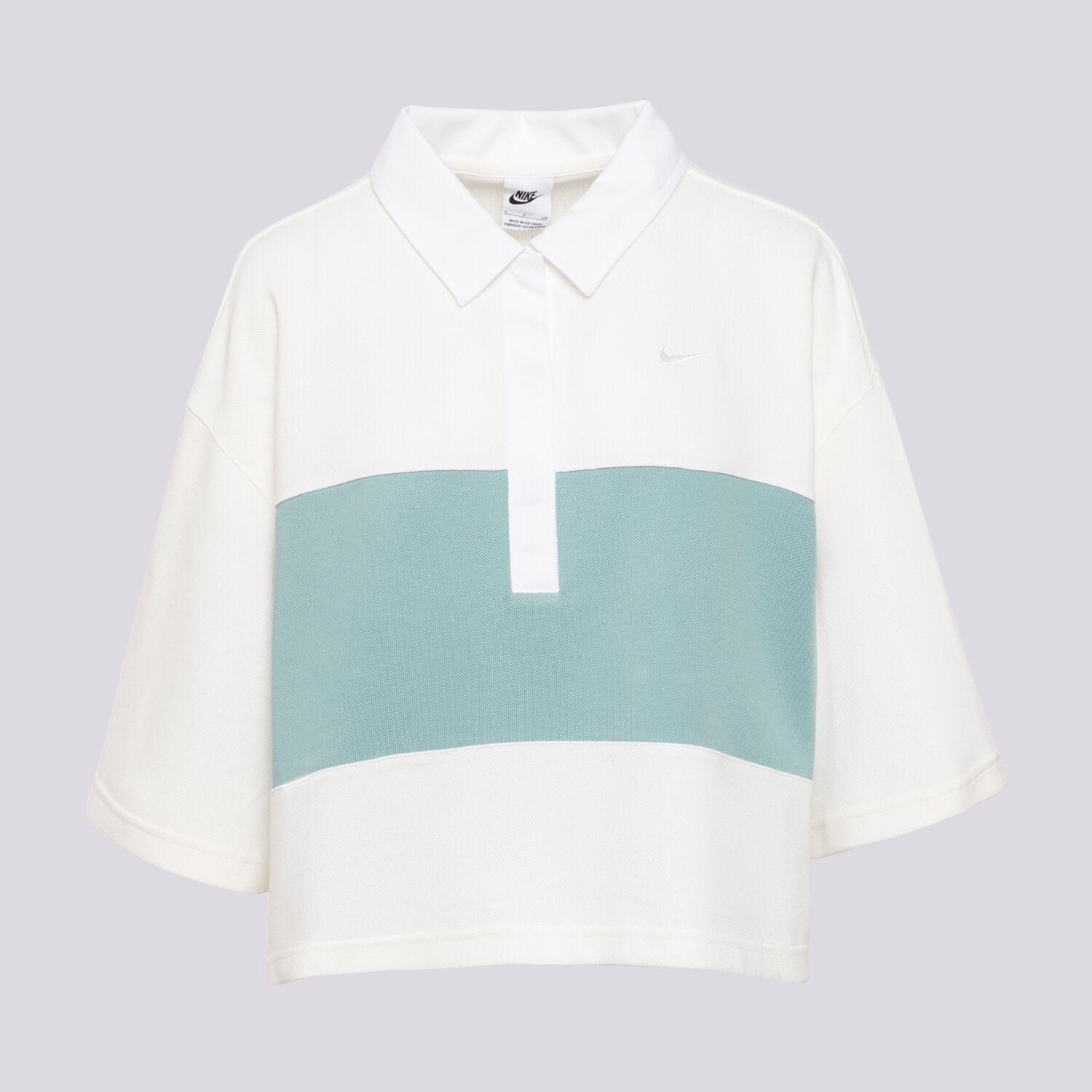 Damen T-Shirt NIKE T-SHIRT W NSW STREET SS POLO TOP IB2153-133 Beige