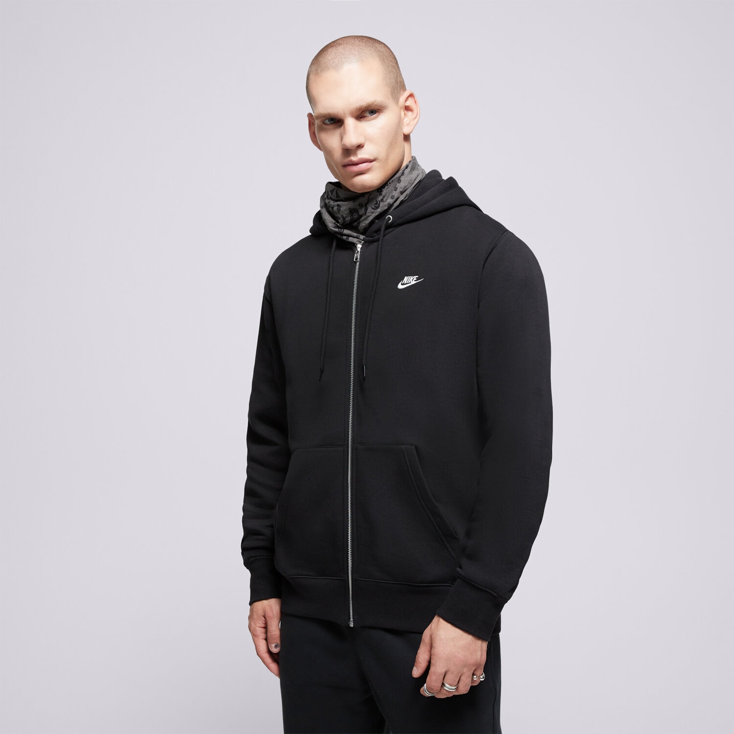 Herren NIKE SWEATSHIRT MIT REIßVERSCHLUSS   M NK CLUB BB FZ HOODIE FN3861-010 Schwarz