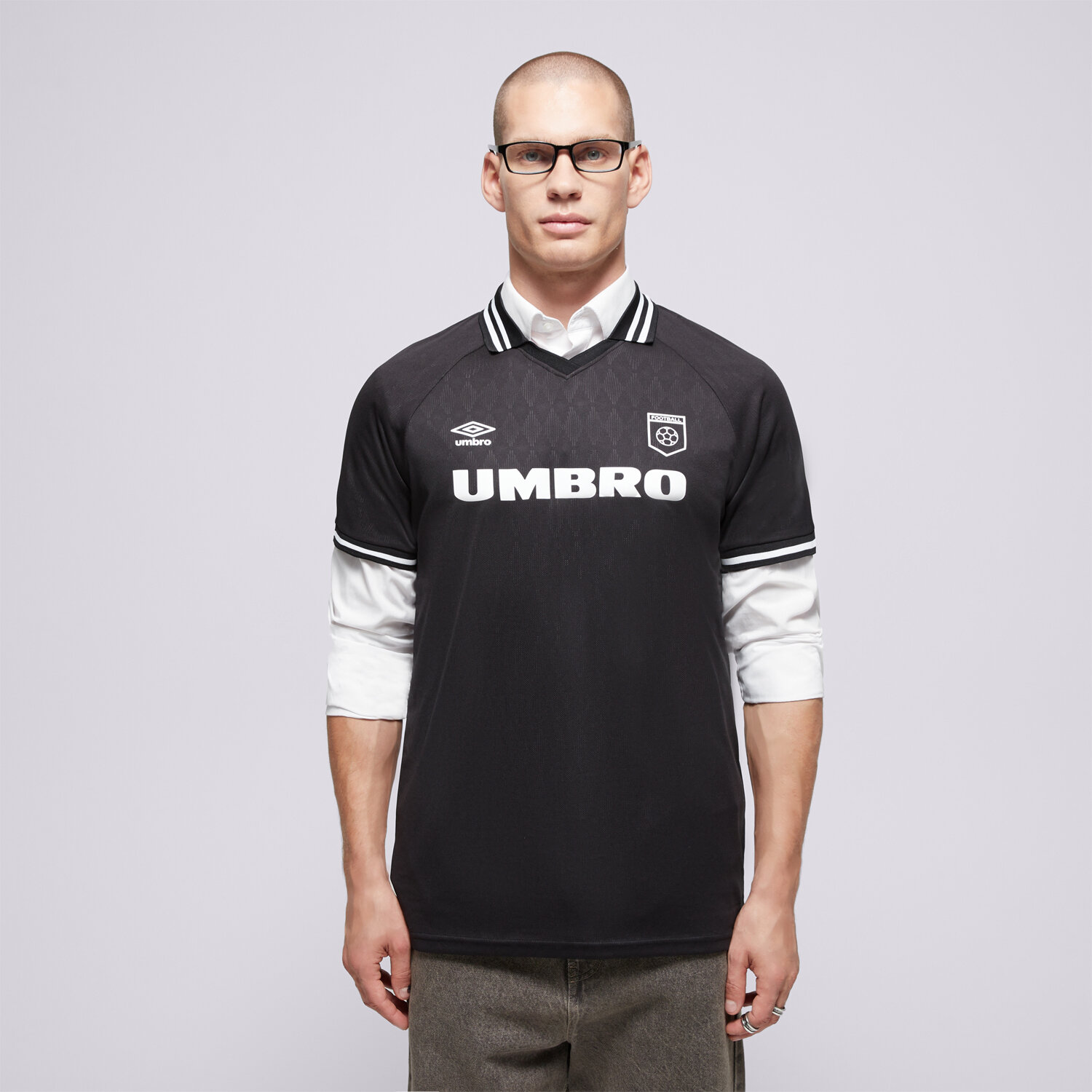 Herren T-Shirt UMBRO T-SHIRT FOOTBALL JERSEY UL125TSM85001 Schwarz