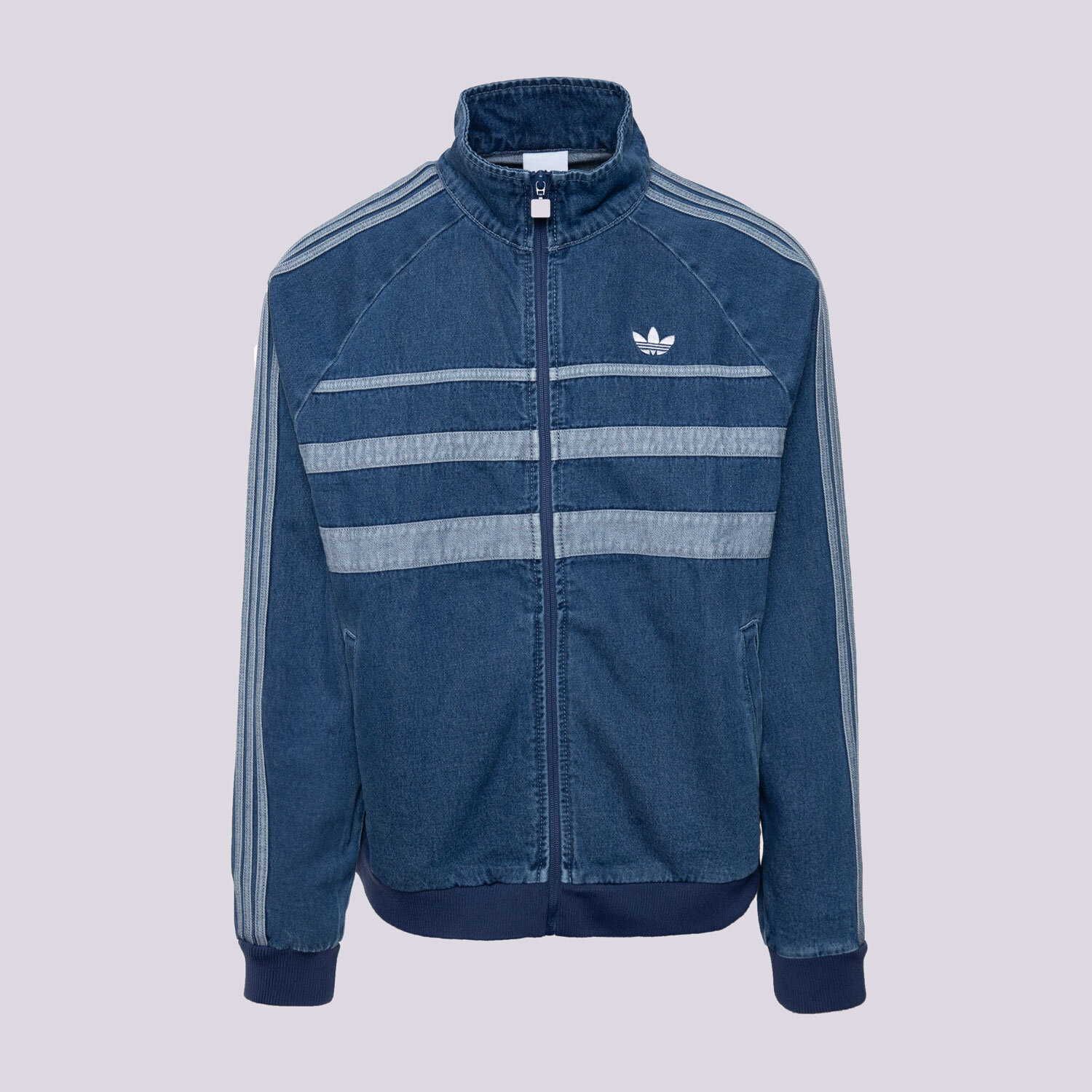Herren ADIDAS SWEATSHIRT MIT REIßVERSCHLUSS FIRST TT DENIM JX6457 Blau