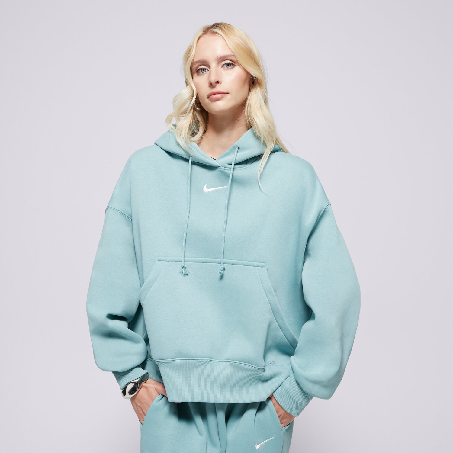 Damen NIKE SWEATSHIRT W NSW PHNX FLC OOS PO HOODIE DQ5858-017 Grün