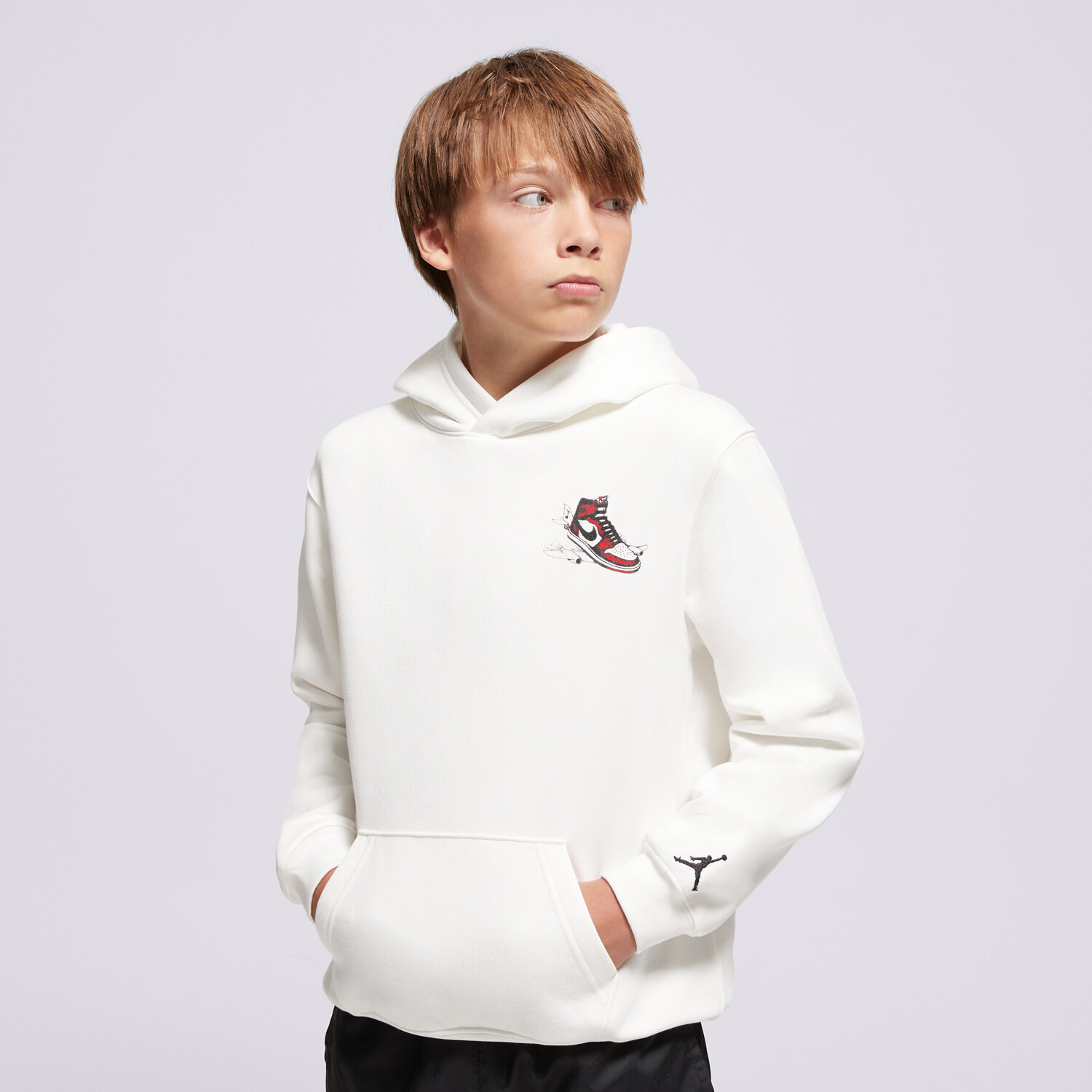 Kinder JORDAN HOODIE JDN LANDED HD OFF WHITE B 95F281-782 Weiß