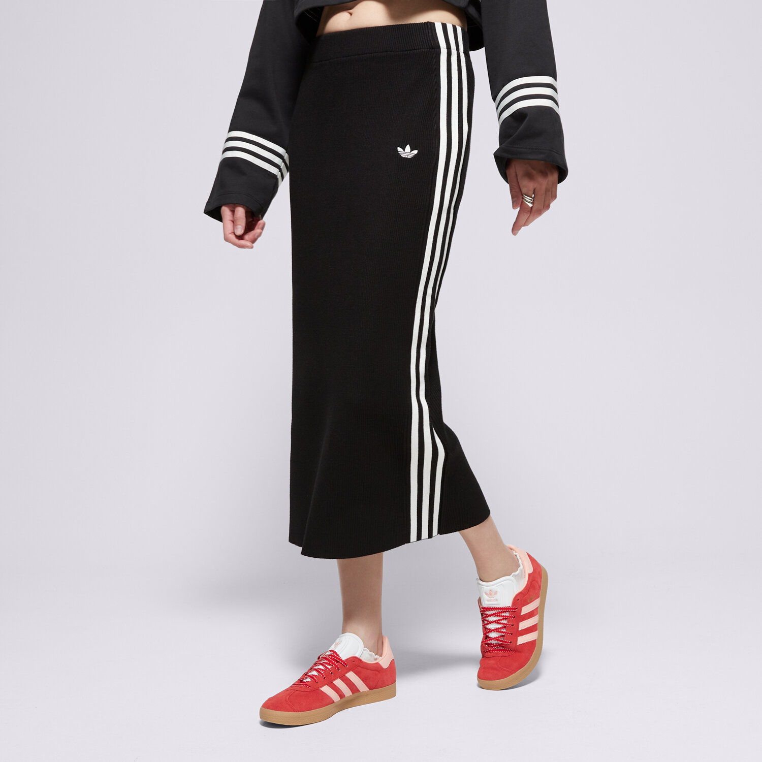 Damen Rock ADIDAS ROCK KNIT 3S SKIRT JW2661 Schwarz