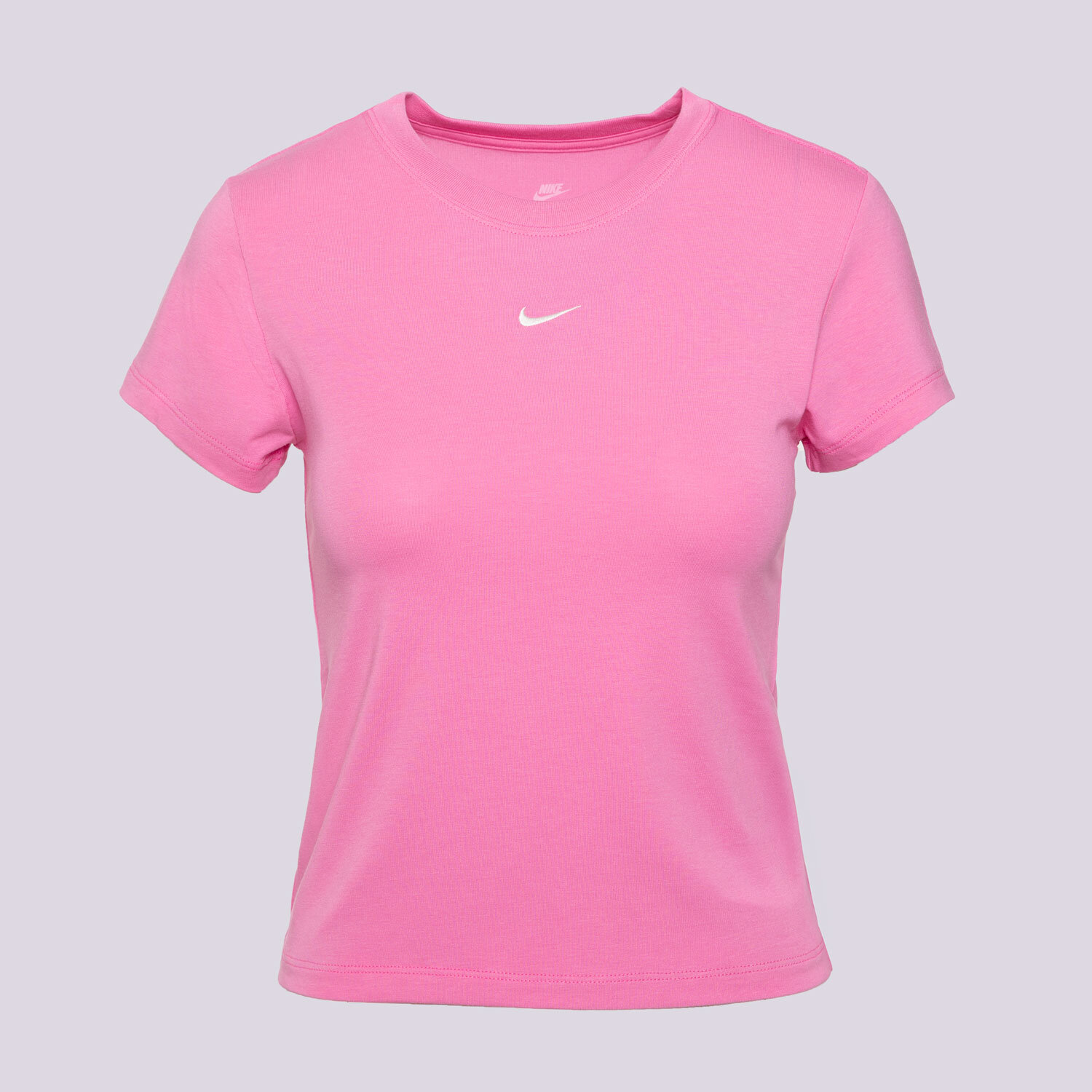 Damen T-Shirt NIKE T-SHIRT W NSW NK CHLL KNT MD CRP FV5508-675 Rosa