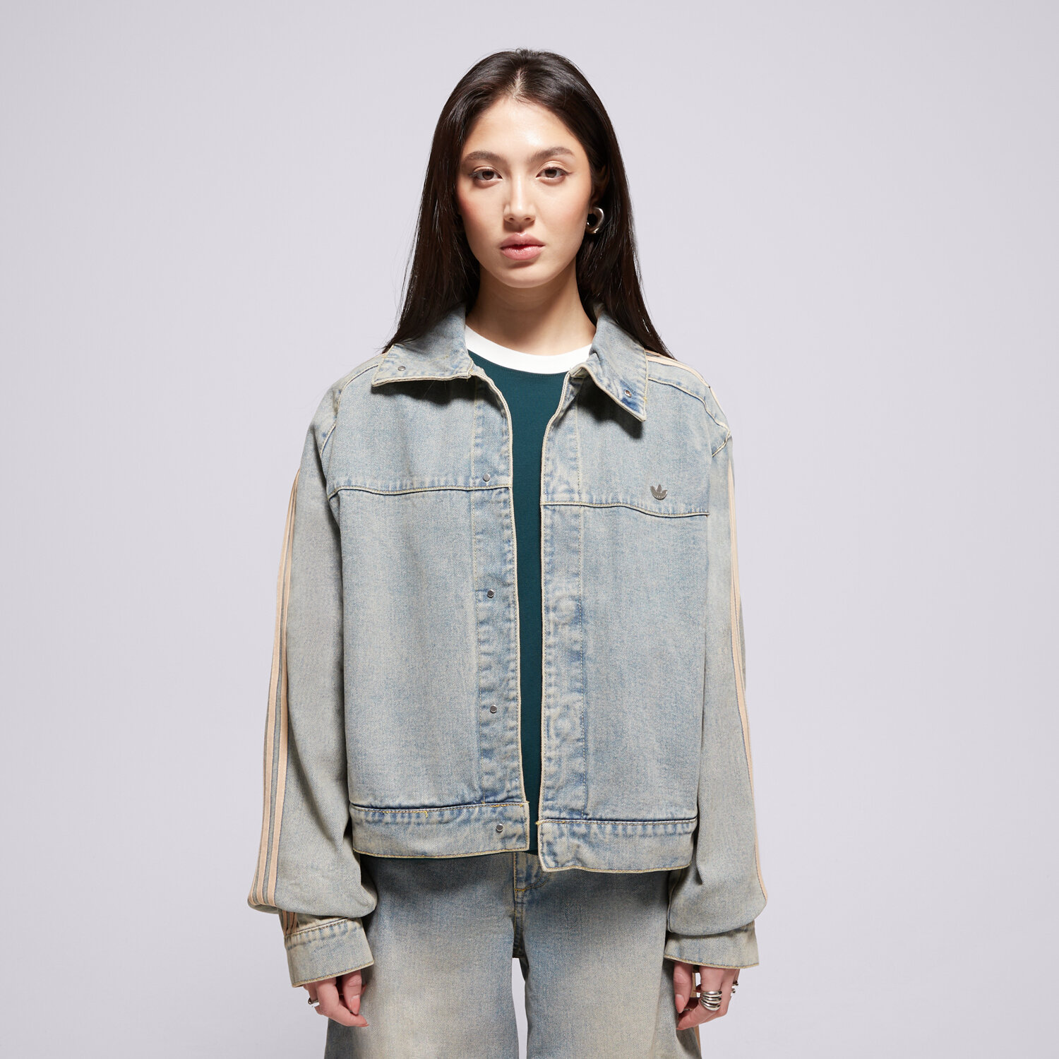 Damen Übergangsjacke ADIDAS JACKE P ESS DENIM JKT JY2872 Blau