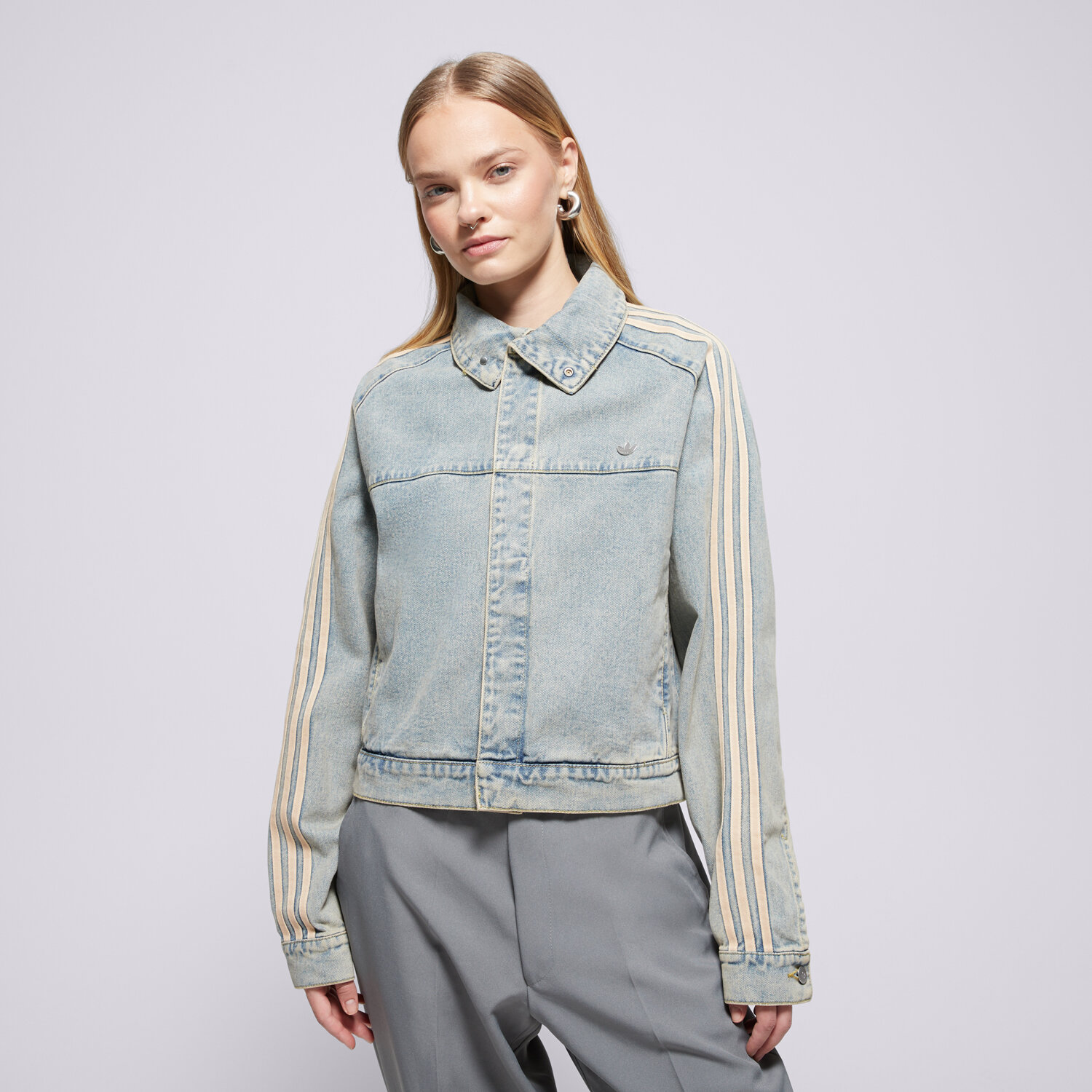 Damen Übergangsjacke ADIDAS JACKE P ESS DENIM JKT JY2872 Blau