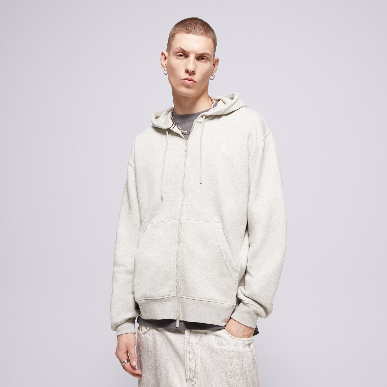 Herren JORDAN SWEATSHIRT MIT REIßVERSCHLUSS   JORDAN BROOKLYN FLEEC FV7289-050 Grau