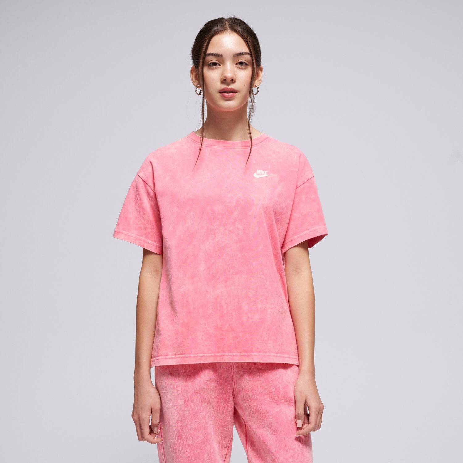 Kinder T-Shirt NIKE T-SHIRT K NSW CLUB WASH TEE GIRL IH3584-684 Rosa