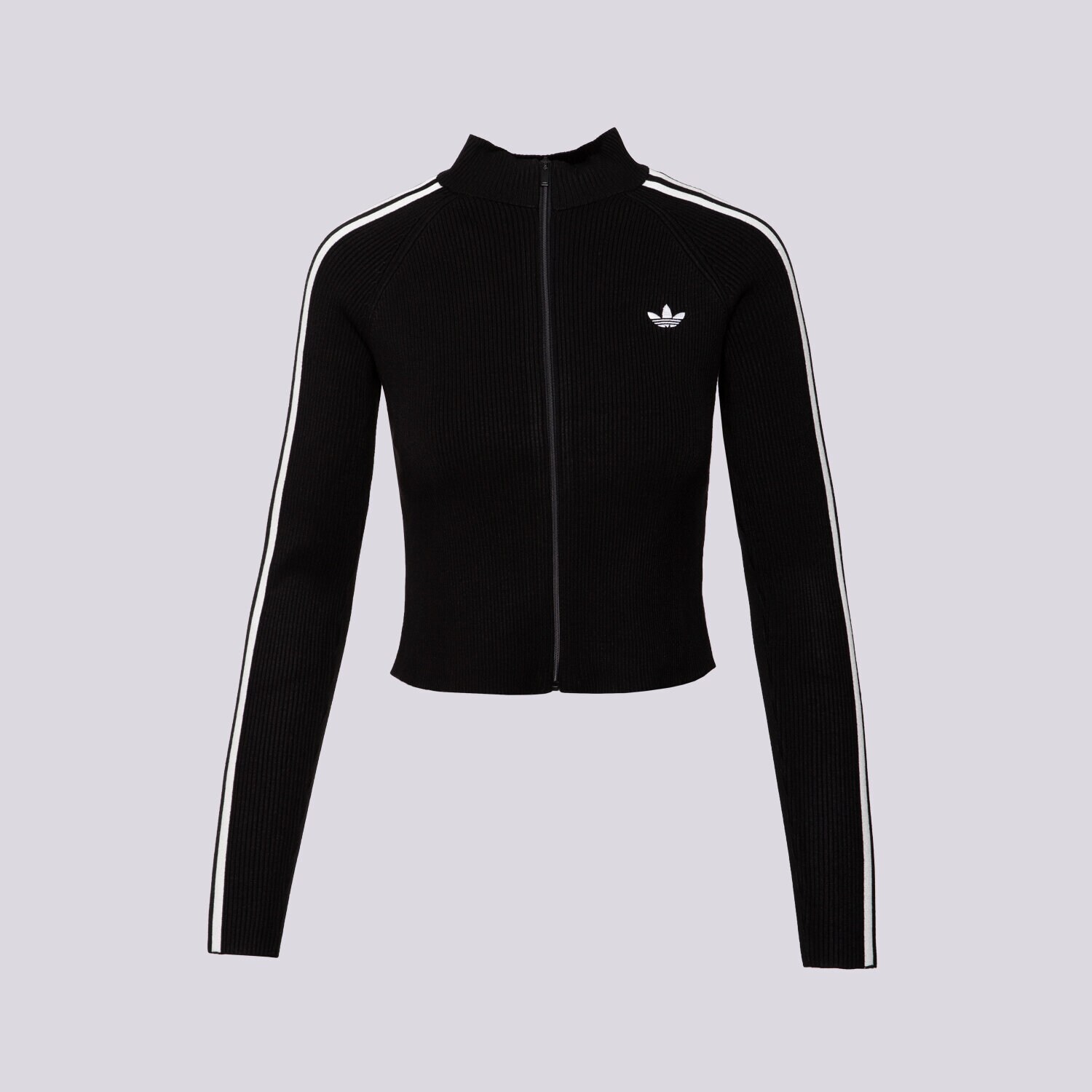 Damen ADIDAS SWEATSHIRT MIT REIßVERSCHLUSS SLIM KNIT TT JY2597 Schwarz