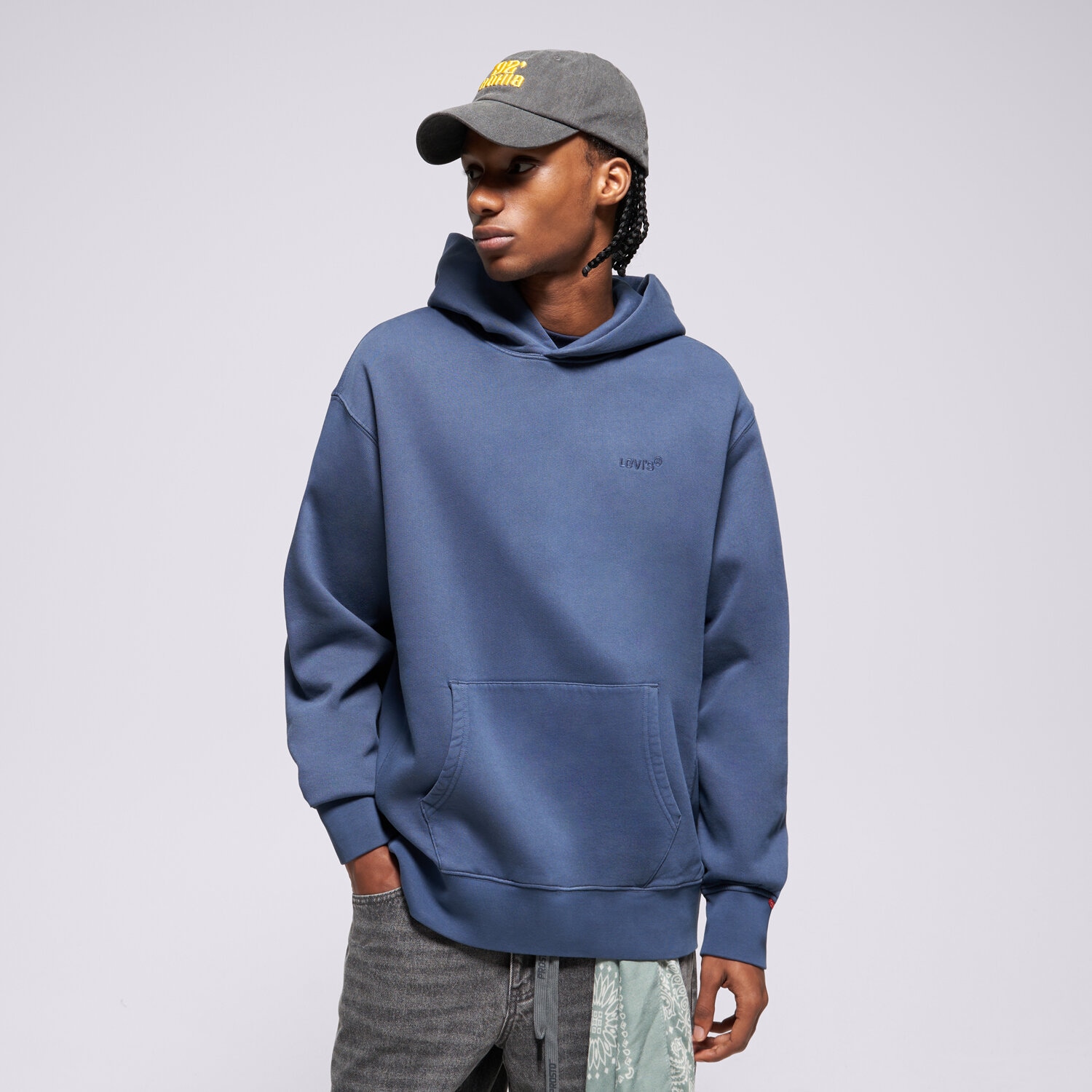 Herren LEVI'S HOODIE THE AUTHENTIC HOODIE BLUES A8435-0020 Blau